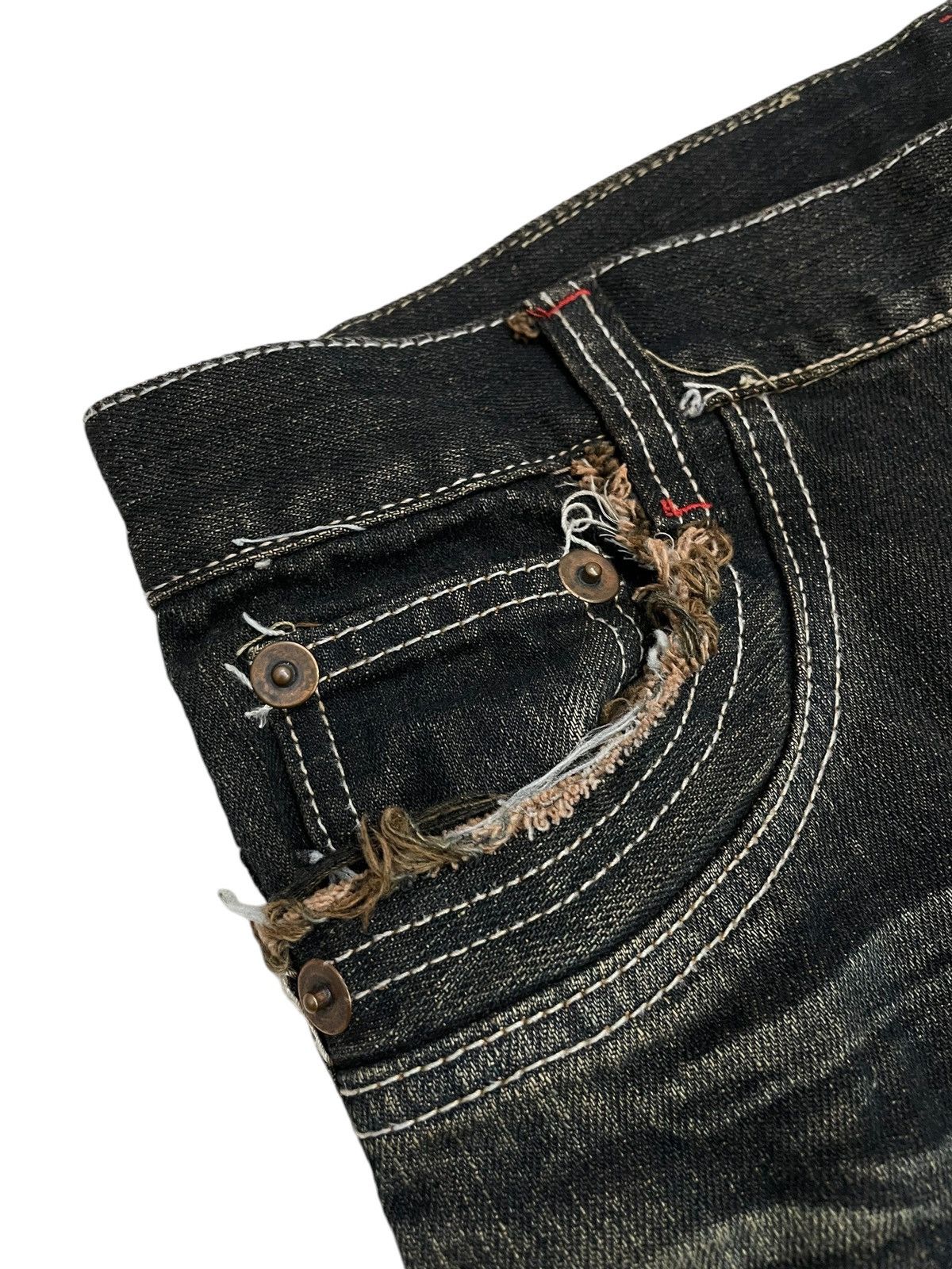 GOSTAR DE FUGA Fashion Wear Pocket Stud Whisker Muddy Pants Size US 31 - 10 Thumbnail
