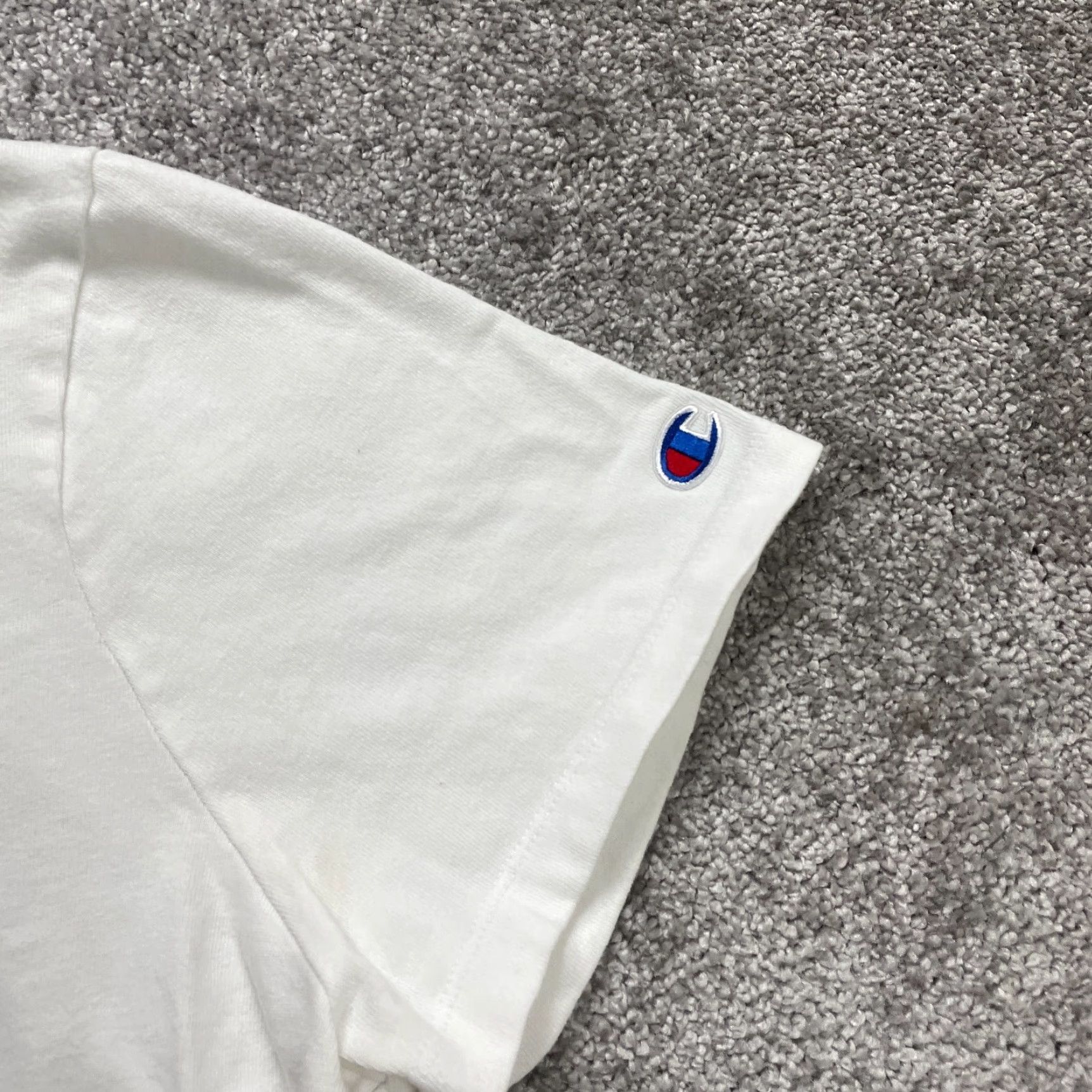 Champion Champion Graphic T-Shirt Women XL White Crew Neck Short Sleeve Cotton Casual Top - Regular Fit, 100% Cotton, Basic Tee, 90s? (No, avoid adding decade) Size XL / US 12-14 / IT 48-50 - 5 Thumbnail