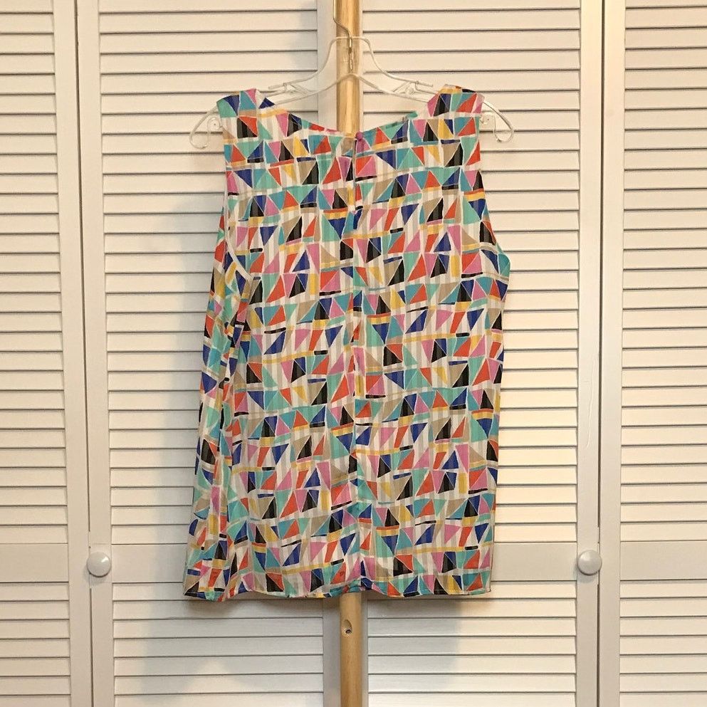 Other Rafaella High Neck Geometric Sleeveless Lined Blouse L Size L / US 10 / IT 46 - 2 Thumbnail