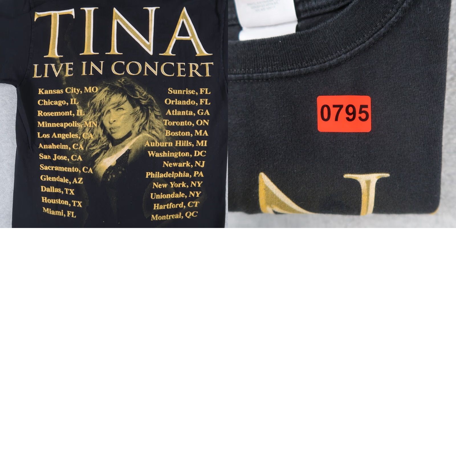 Anvil VINTAGE Tina Turner Live In Concert Tour Graphic T Shirt Men S Black 2000s Logo Anvil Size S Size US S / EU 44-46 / 1 - 8 Thumbnail