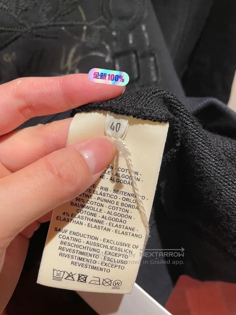 Hermes Hermes All-black embroidered pure cotton sweatshirt Size S / US 4 / IT 40 - 4 Thumbnail
