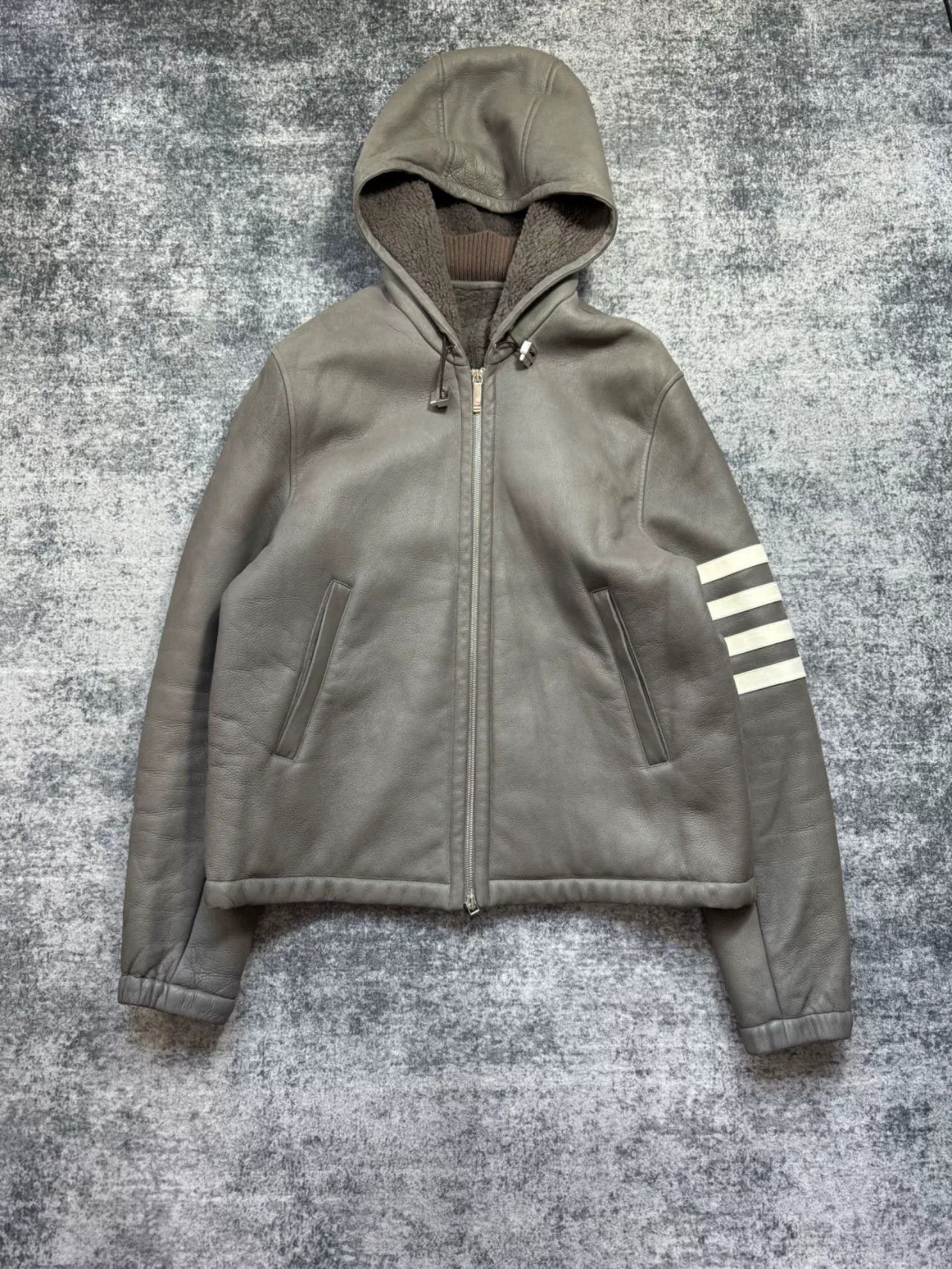 Thom Browne thom browne gray hooded zip jacket Size US XL / EU 56 / 4 - 1 Thumbnail