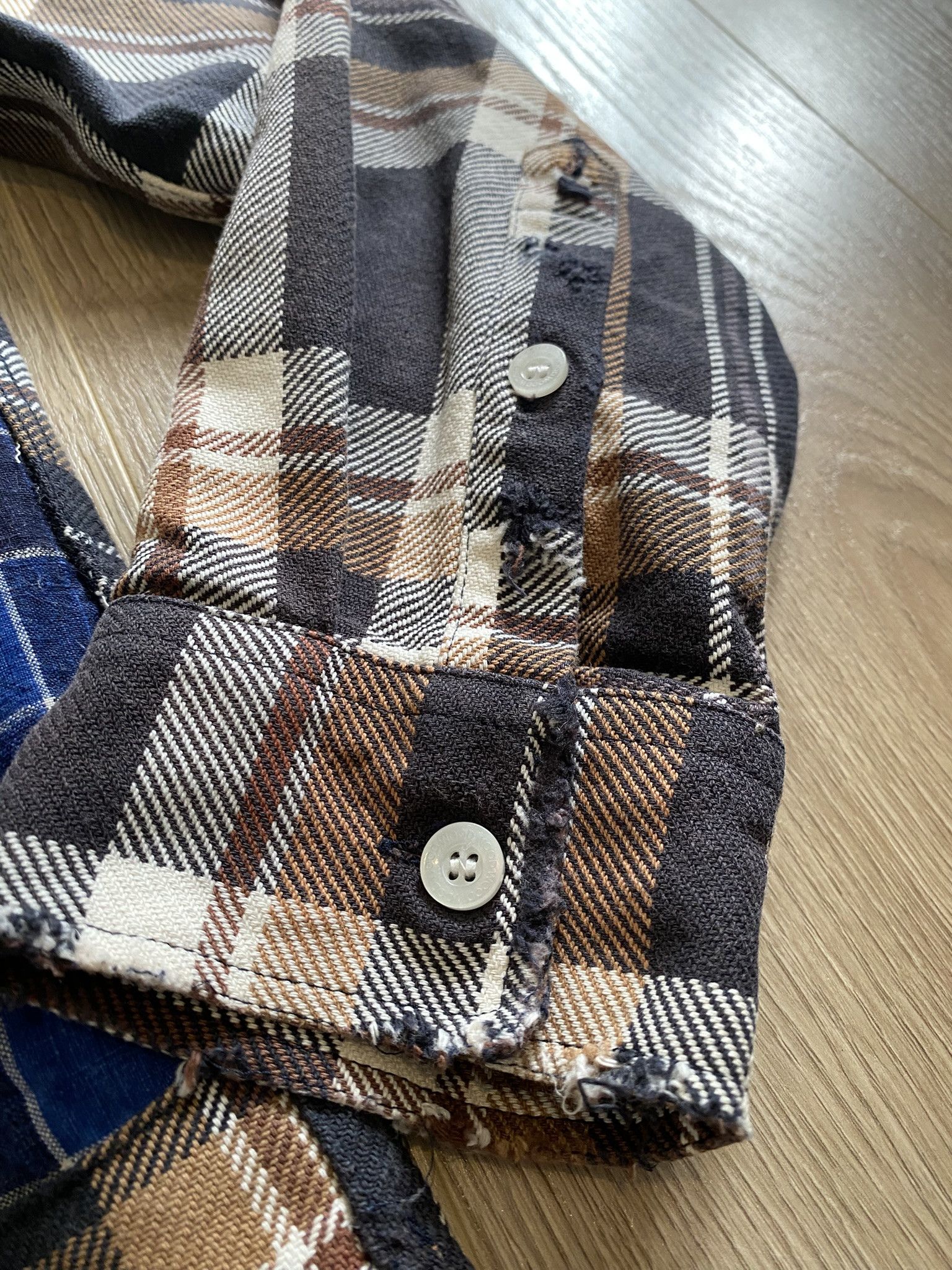 Kapital DISTRESSED VINTAGE WASH CHECK SHIRT Size US M / EU 48-50 / 2 - 9 Thumbnail