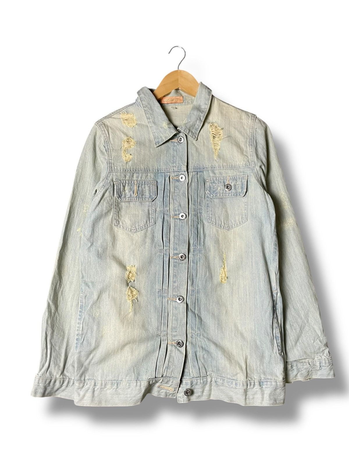 Massive × Vintage MASSIVE Distressed Denim Jacket (72) Size US M / EU 48-50 / 2 - 1 Thumbnail