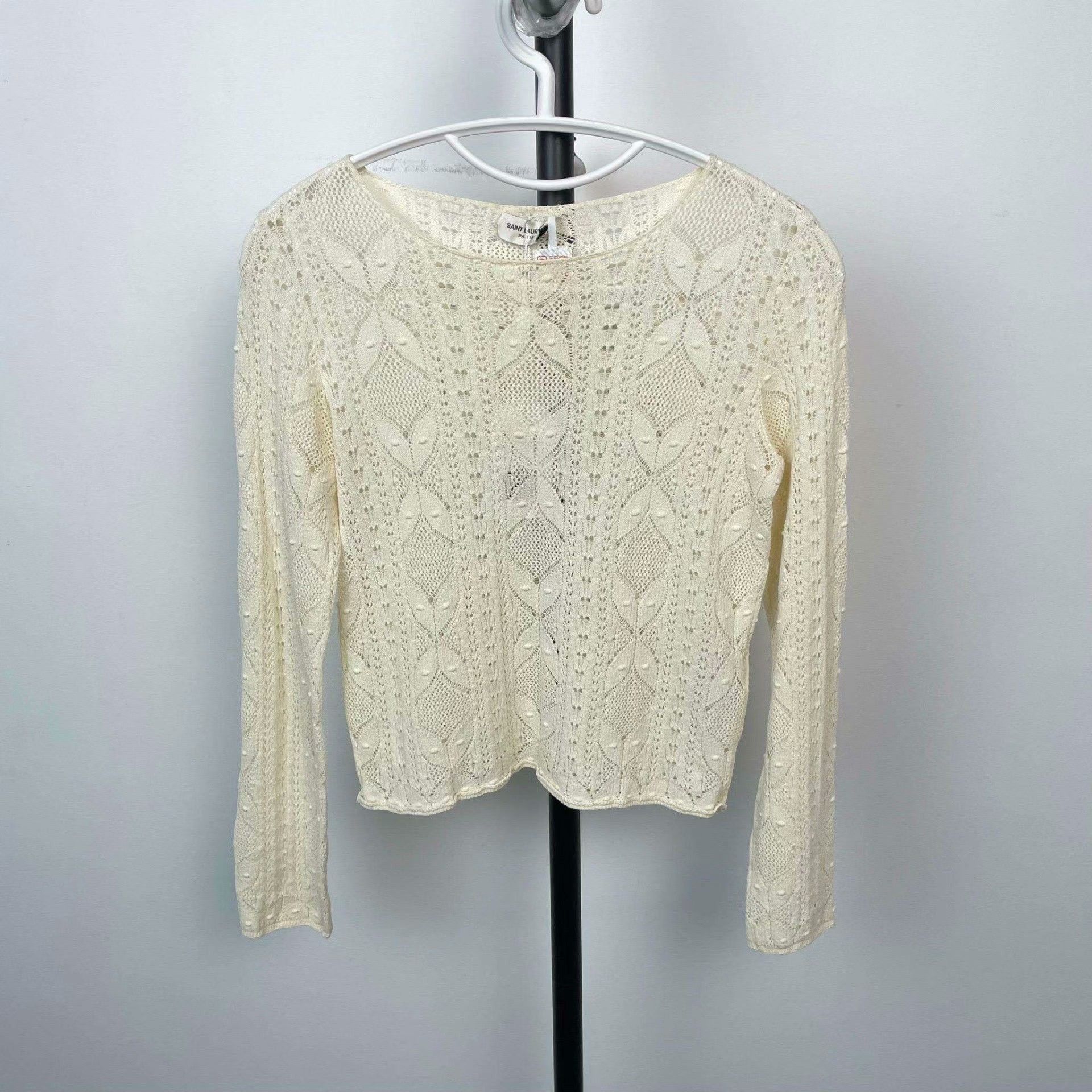 Saint Laurent Paris Saint Laurent Paris Beige Sweater S Women Size S / US 4 / IT 40 - 1 Thumbnail