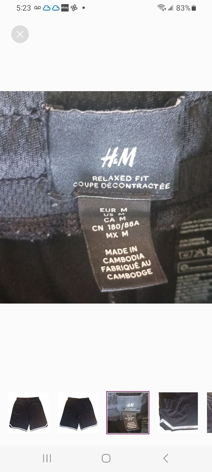 H&M H&M Relaxed Fit Athletic Shorts Size US 34 / EU 50 - 3 Thumbnail
