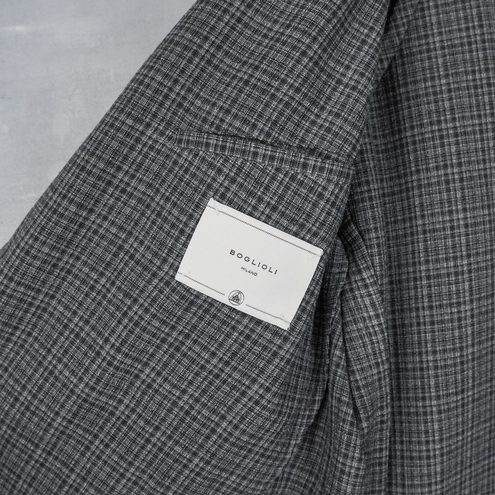 Boglioli Boglioli gray check wool silk lightweight blazer k jacket Size US M / EU 48-50 / 2 - 10 Thumbnail