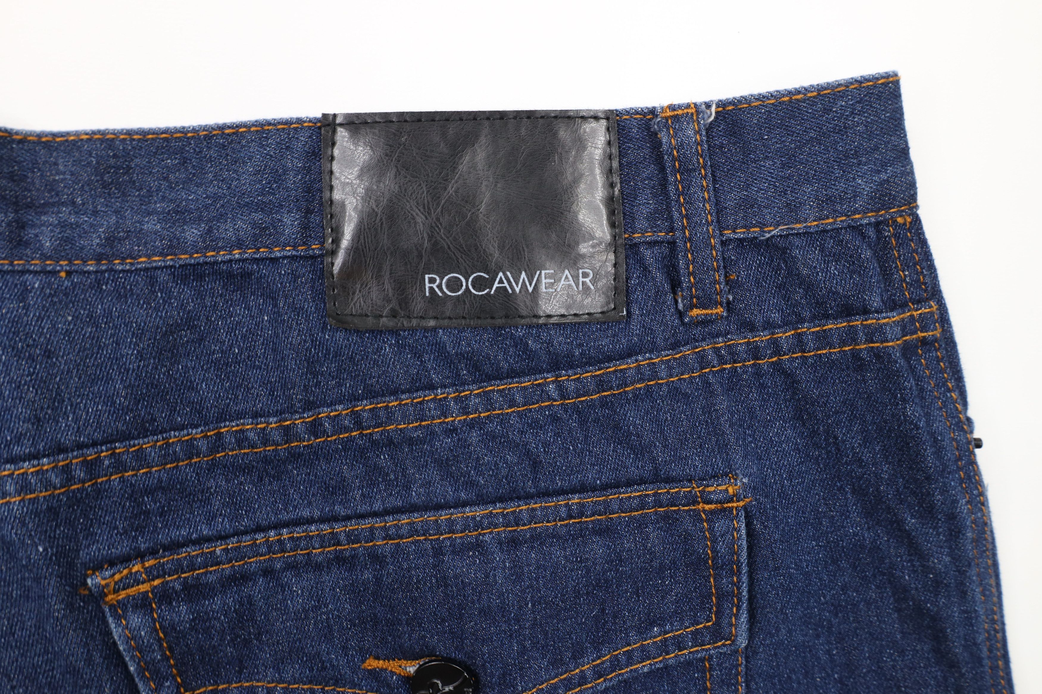 Rocawear × Vintage Vintage Rocawear Relaxed Fit Hip Hop Denim Jean Shorts Blue Size US 40 / EU 56 - 12 Thumbnail