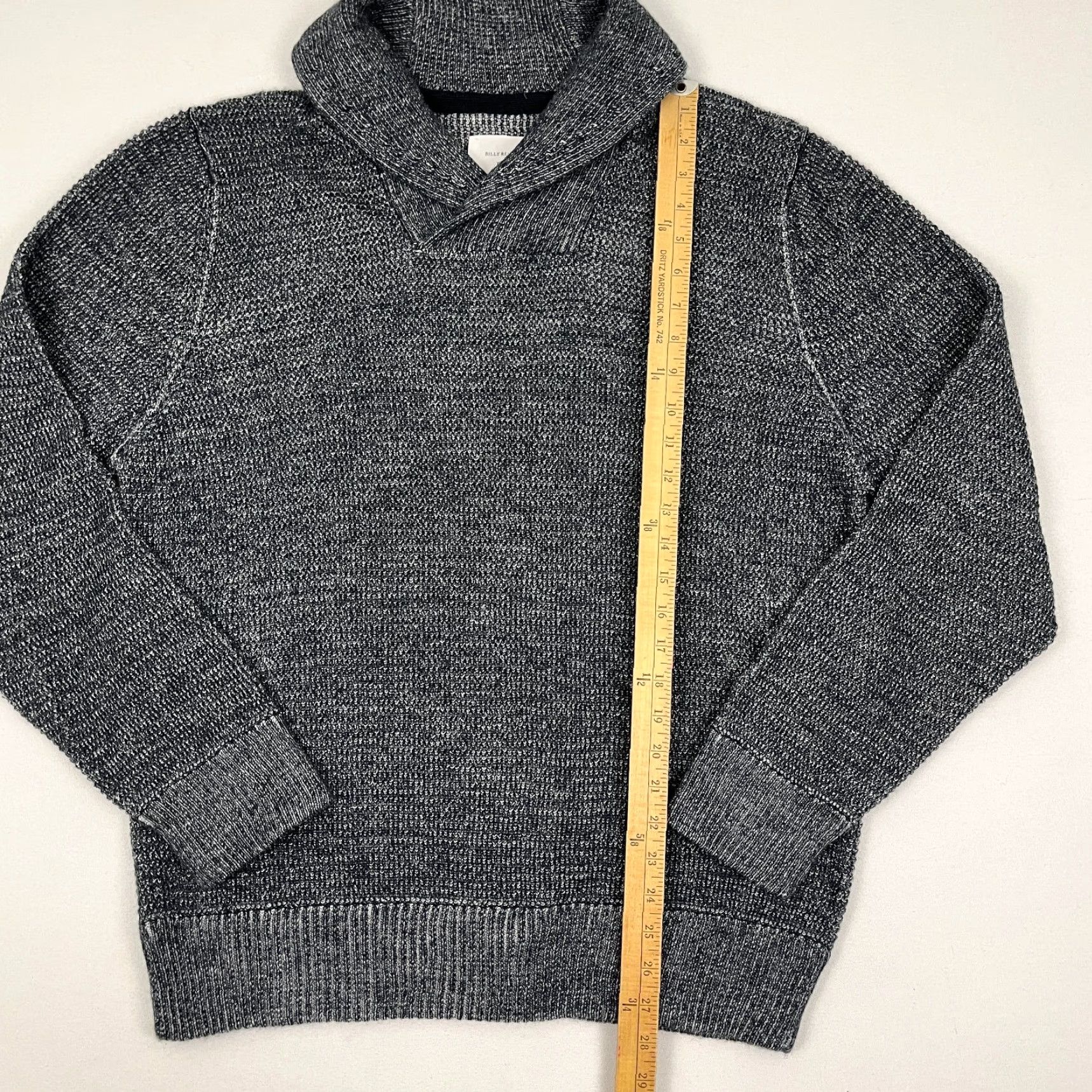 Billy Reid Billy Reid Sweater Mens XL Blue Gray Alpaca Wool Pullover Shawl Collar Preppy Size US XL / EU 56 / 4 - 4 Thumbnail