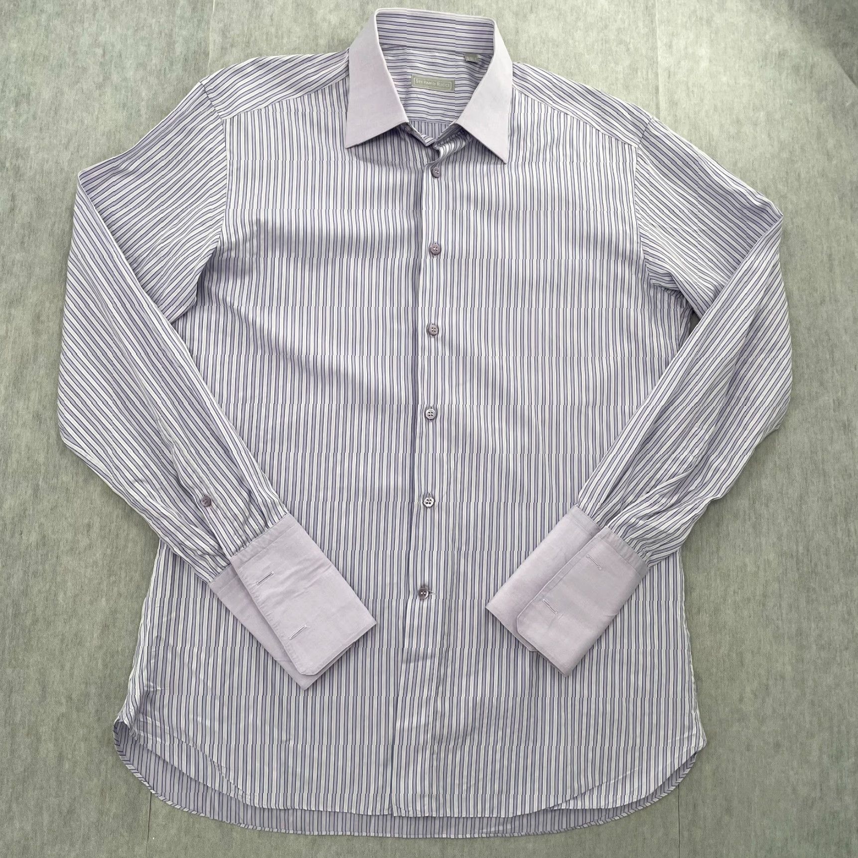 Stefano Ricci Stefano Ricci Dress Shirt Adult 16.5/42 Purple French Cuffs Luxury Mens Shirt Size 46R - 2 Thumbnail