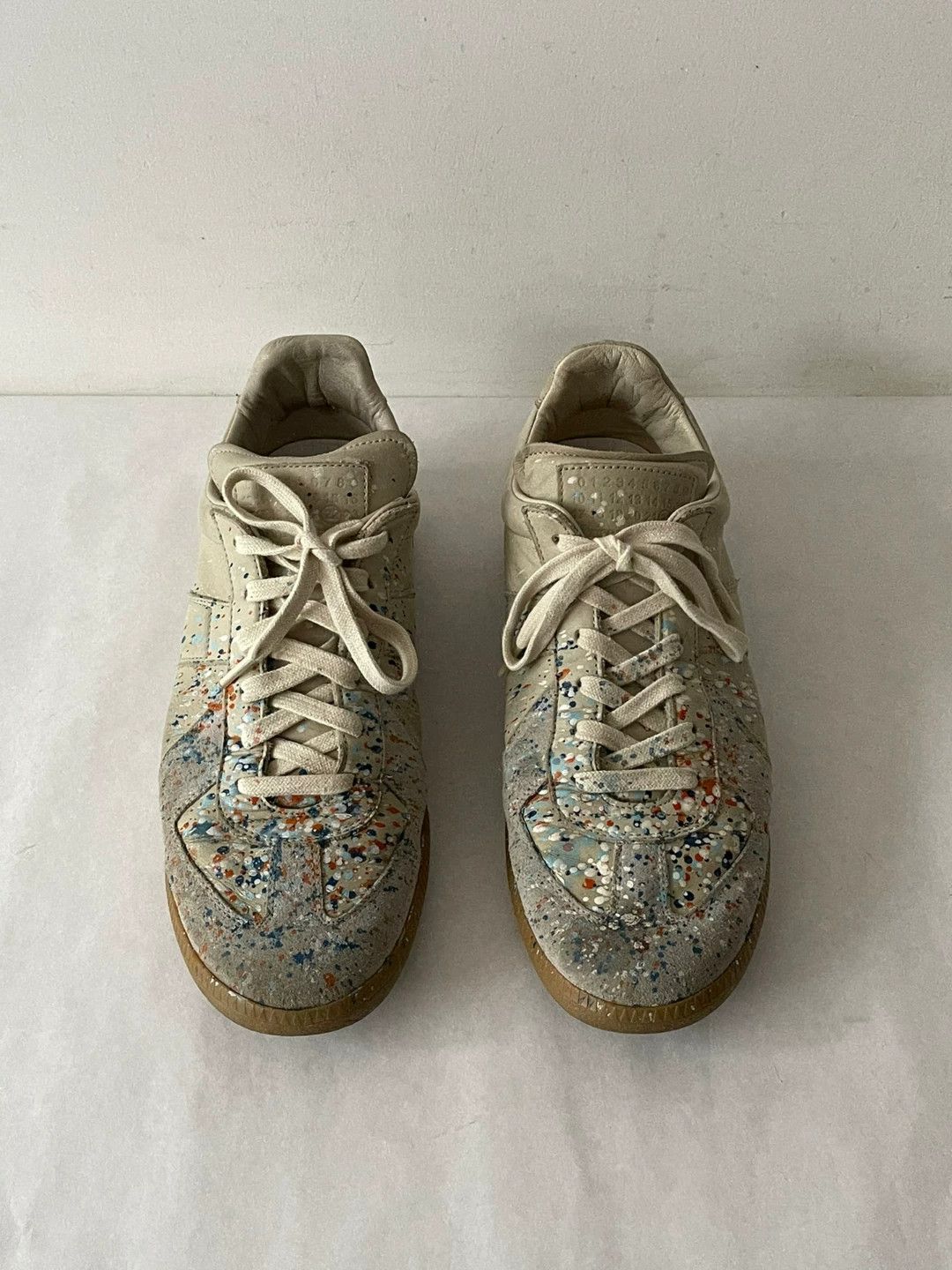 Maison Margiela Maison Margiela Ink Splash Leather Sneakers Size US 8 / EU 41 - 1 Thumbnail