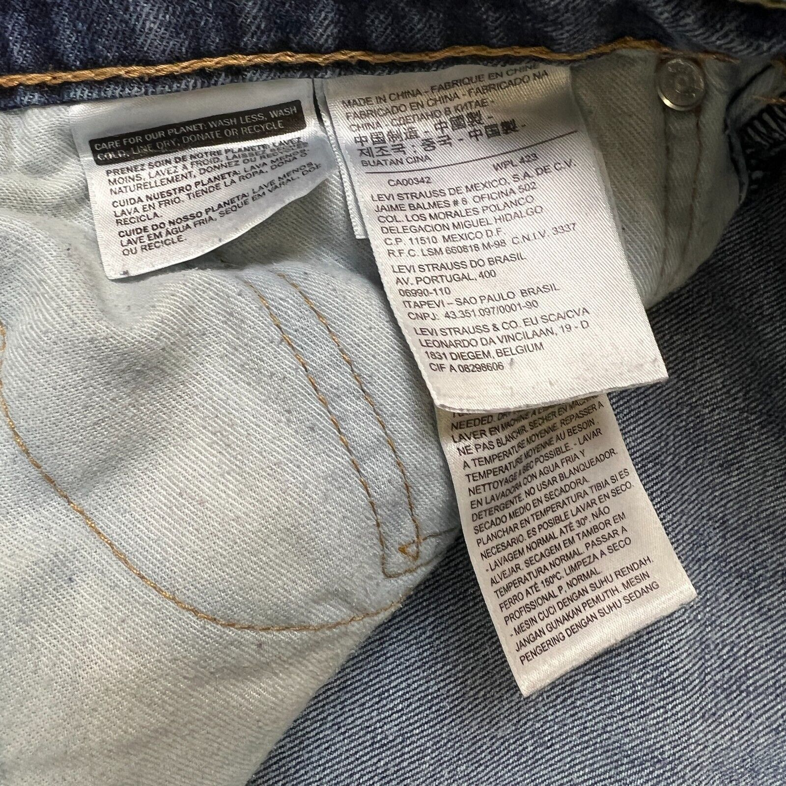 Levi's × Vintage Levi's 505 Jeans 36x34 Original Regular Straight Leg Denim Size US 36 / EU 52 - 10 Thumbnail