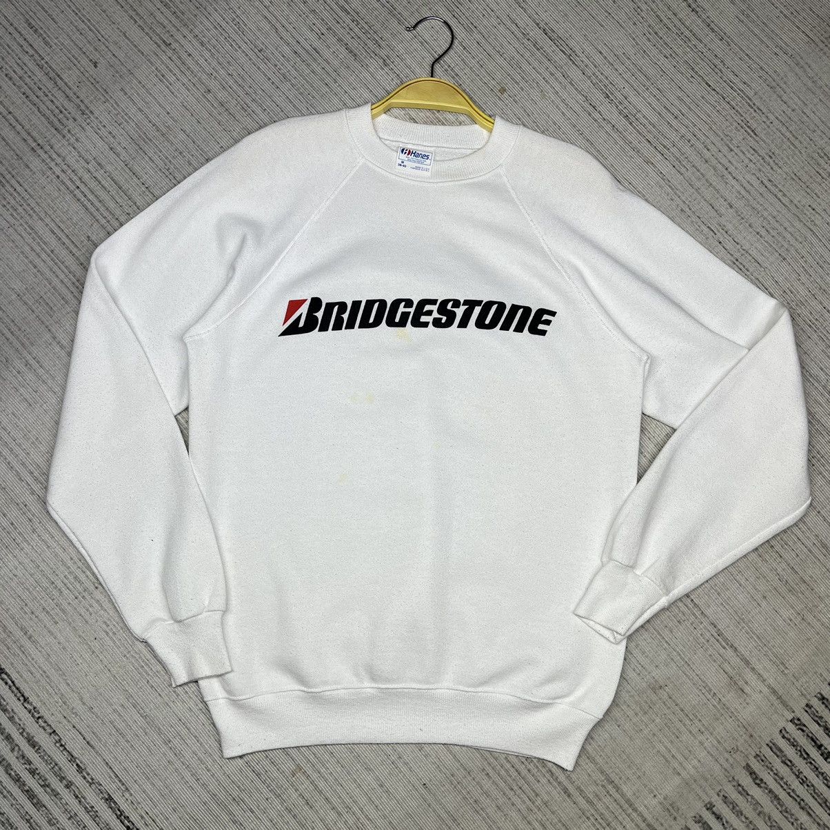 Hanes × Vintage Vintage 80s Bridgestone sweatshirt Size US M / EU 48-50 / 2 - 3 Thumbnail