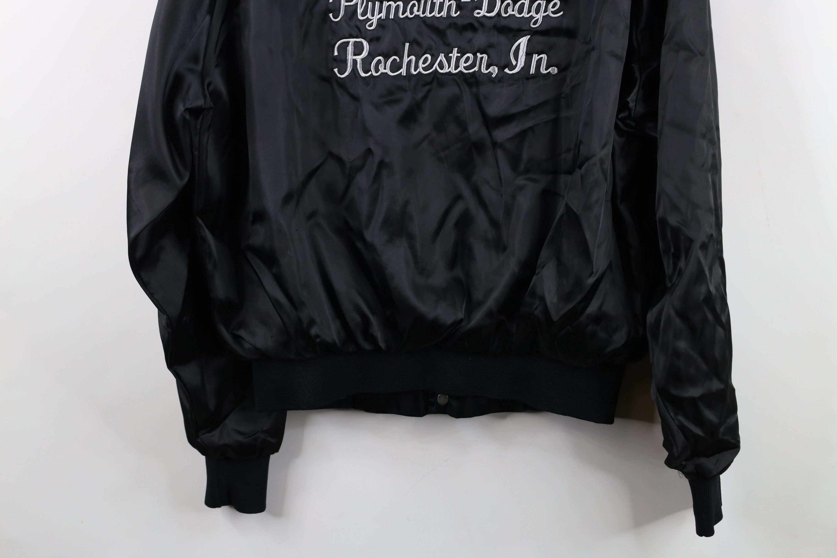 Vintage Vintage 80s Chrysler Hammel Motors Satin Bomber Jacket USA Size L / US 10 / IT 46 - 15 Thumbnail