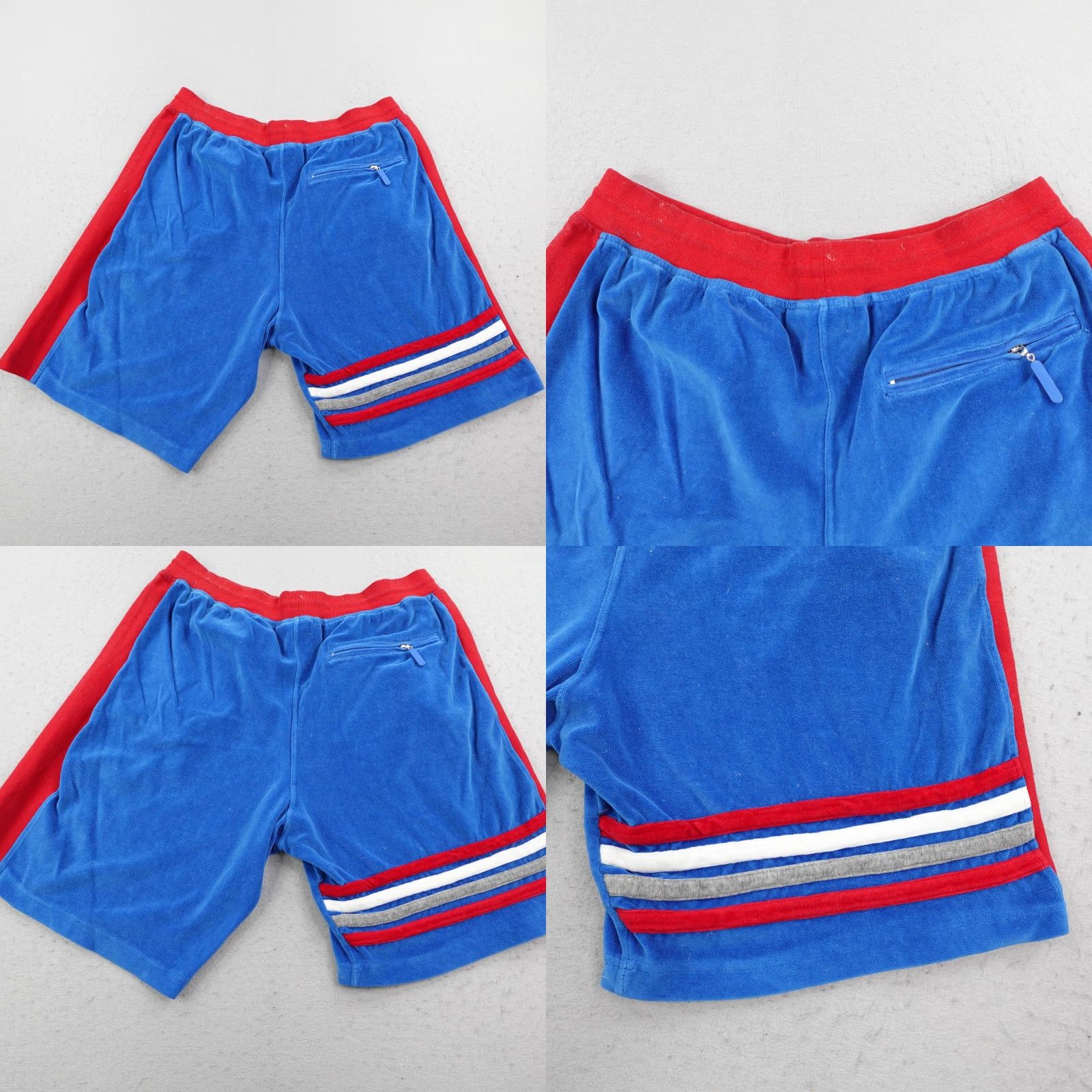Fubu VINTAGE Harlem Globetrotters Shorts Mens 3XL Blue Red FUBU Velour Y2K Basketball Size US 39 - 8 Thumbnail