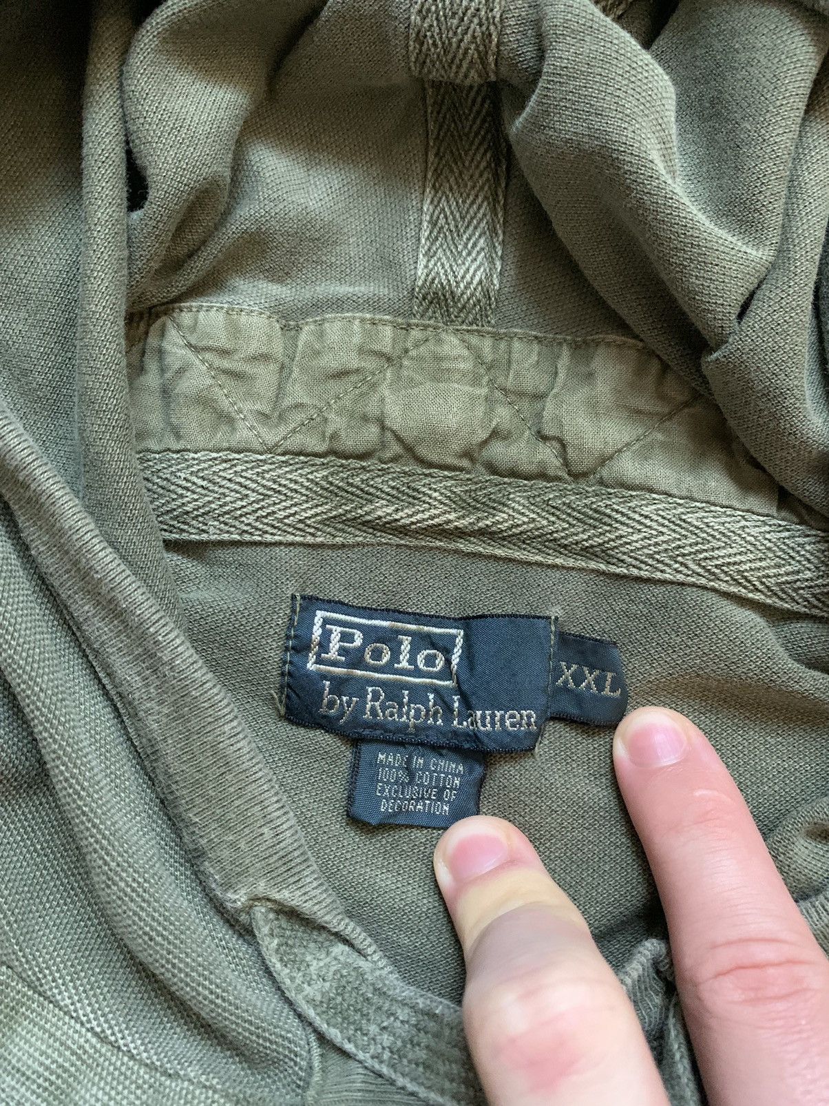 Japanese Brand × Polo Ralph Lauren × Vintage Vintage Polo Ralph Lauren Washed Big Logo Hoodie y2k Size US XL / EU 56 / 4 - 11 Thumbnail