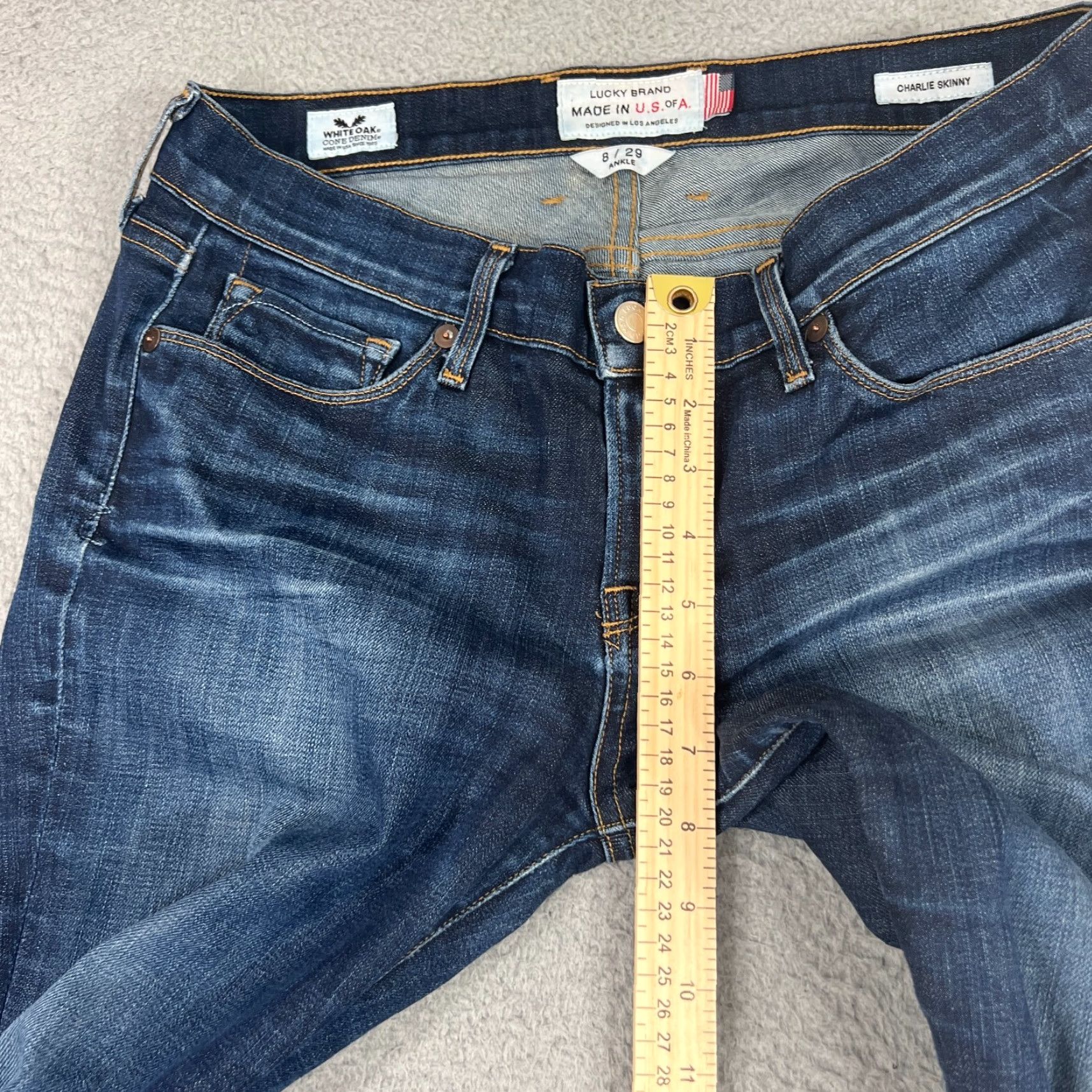 Lucky Brand Lucky Brand Jeans Women 8 Blue Charlie Skinny Denim 5-Pocket Stretch Womens Size 30" / US 8 / IT 44 - 3 Thumbnail