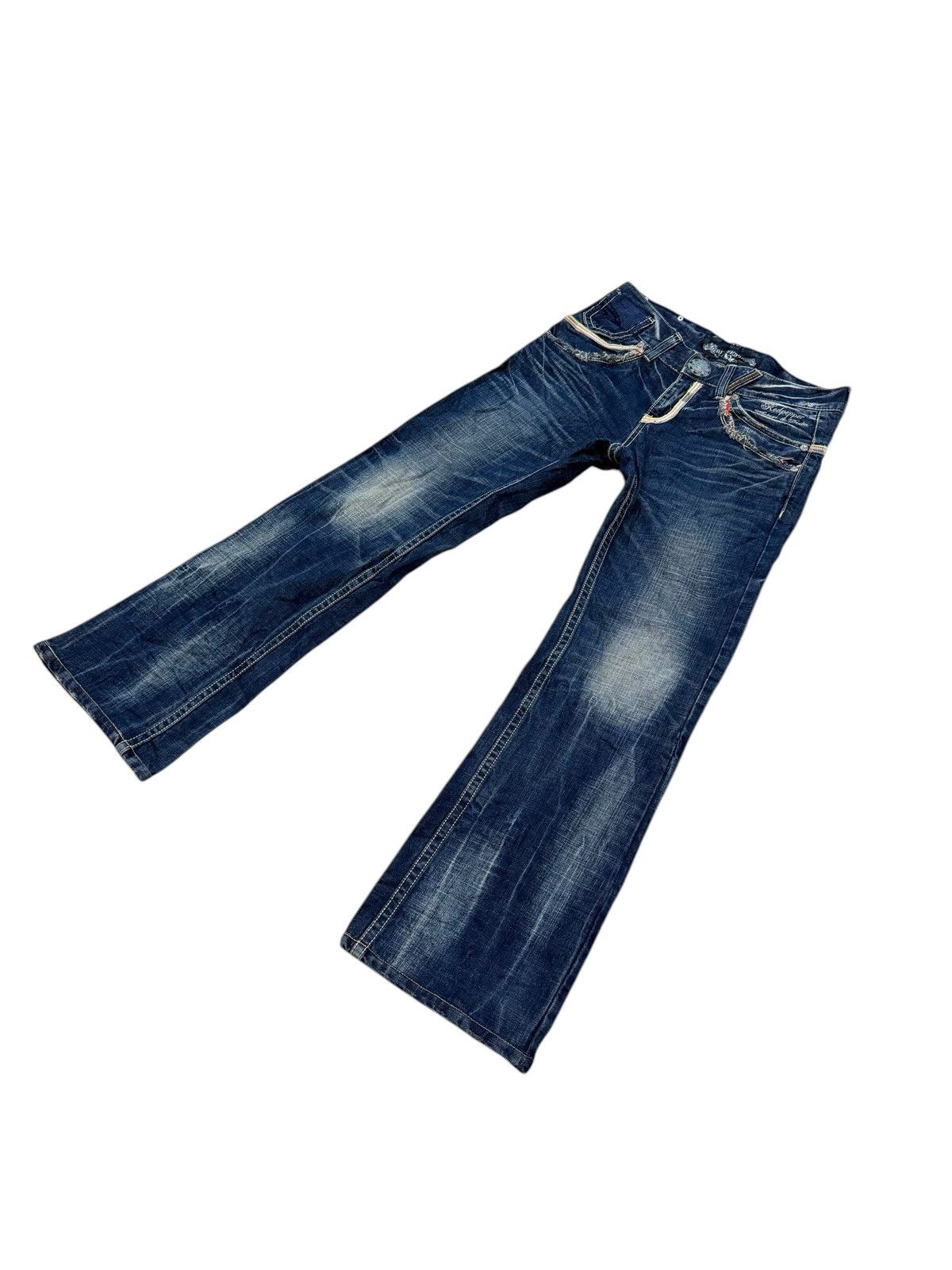 If Six Was Nine RED PEPPER FLARE DENIM JEANS Size US 33 - 6 Thumbnail