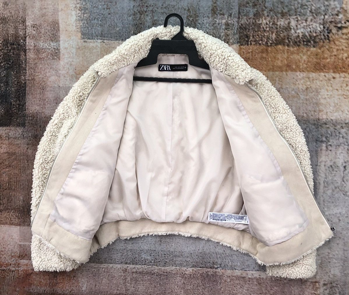 Zara Zara Fleece Sherpa Teddy Bomber Zip Up Jacket Size M / US 6-8 / IT 42-44 - 4 Thumbnail
