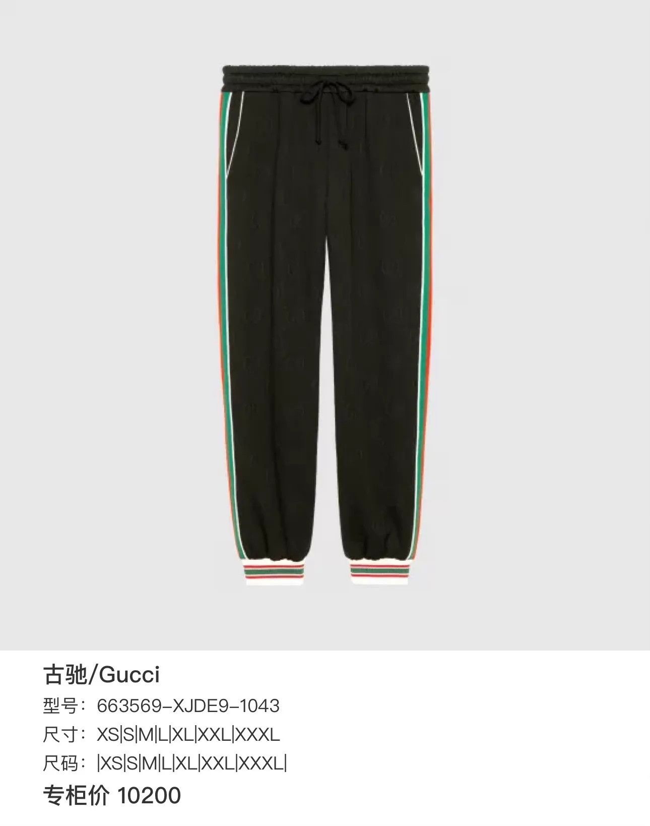 Gucci Gucci Side 3-Color Webbing GG Print Trackpants S New Size US 30 / EU 46 - 6 Thumbnail