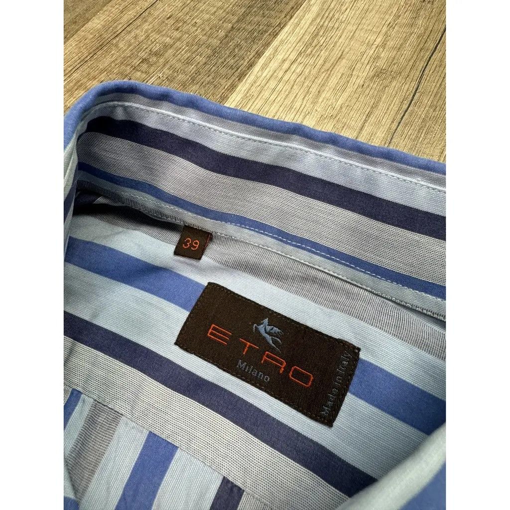 Etro Etro Striped Shirt Blue Size M Size US M / EU 48-50 / 2 - 3 Thumbnail