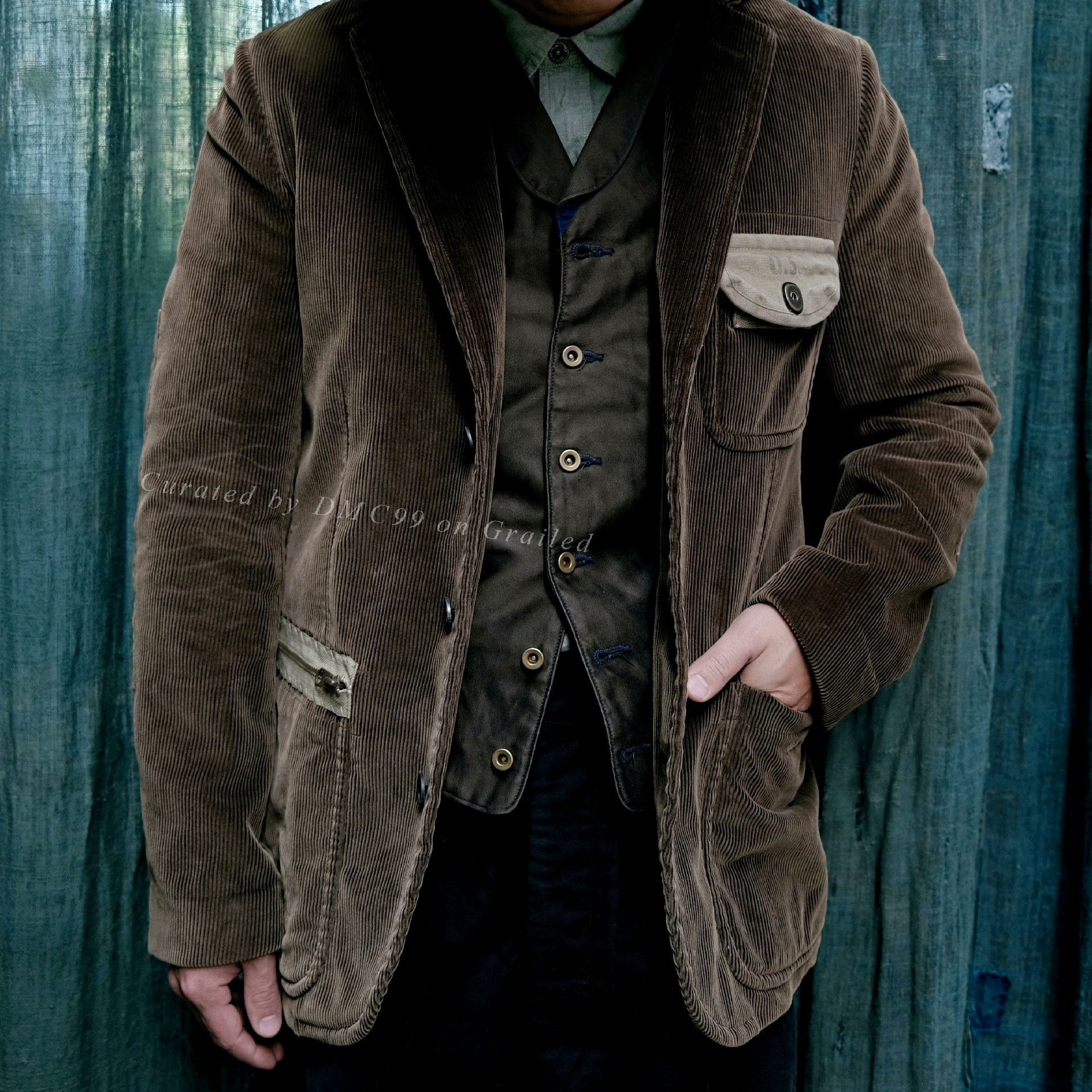 RRL Ralph Lauren RRL Remake Boro Corduroy Blazer Size US XS / EU 42 / 0 - 1 Thumbnail