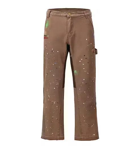 Japanese Brand Paint Splatter Straight Leg Cargo Pants Size US 29 - 1 Thumbnail
