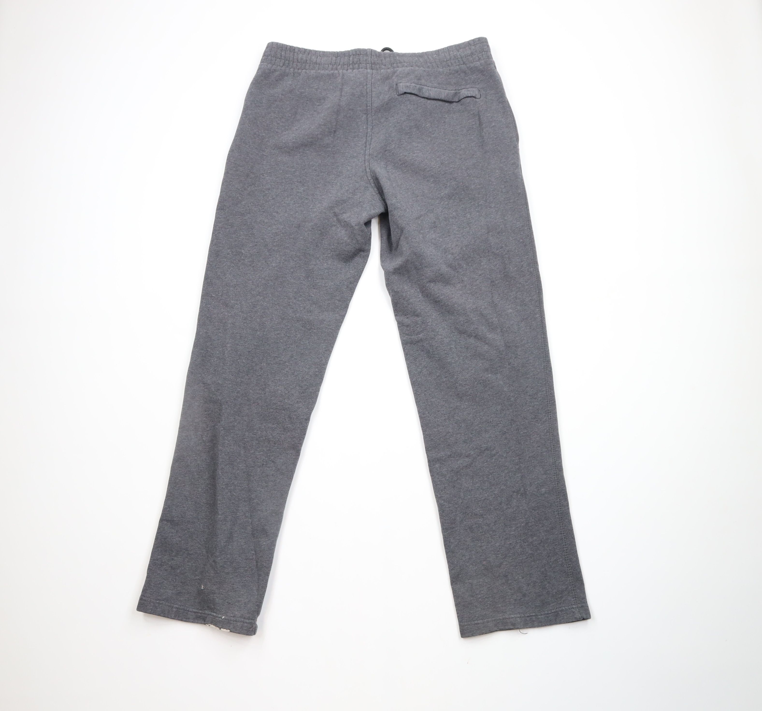 Nike × Vintage Vintage Nike Mini Swoosh Wide Leg Sweatpants Heather Gray Size US 34 / EU 50 - 8 Thumbnail