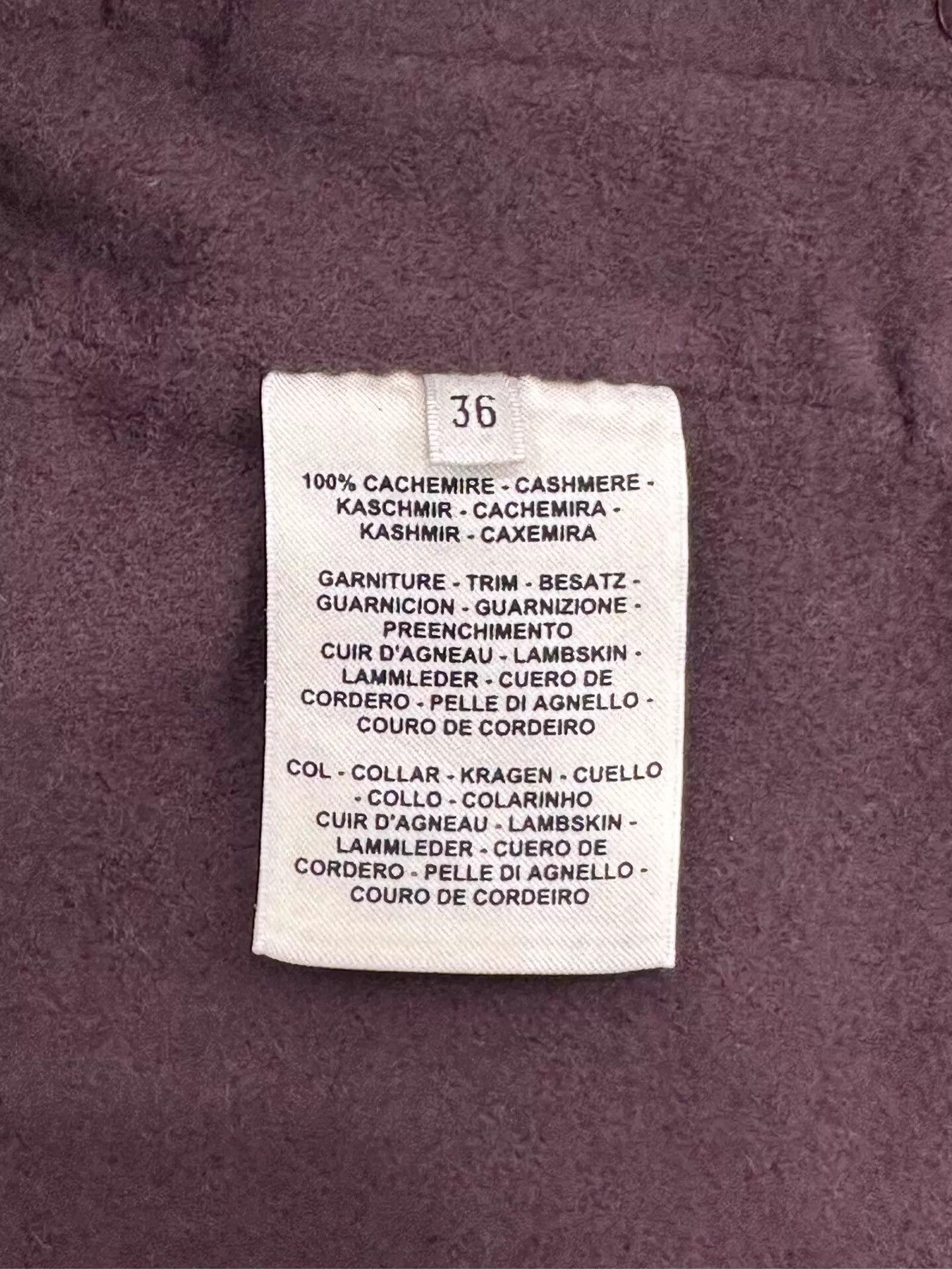 Hermes Women Hermes Wine Cashmere Lambskin Tassel Cape 36 Size XS / US 0-2 / IT 36-38 - 8 Thumbnail