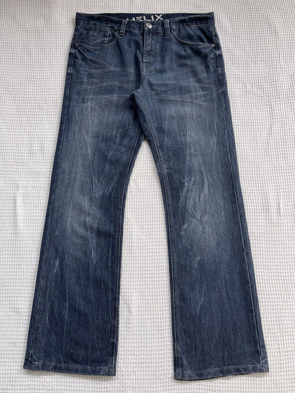 Helix Rare🔥Helix Seditionaries Skulls Relaxed Boot Denim Jeans Size US 36 / EU 52 - 3 Thumbnail