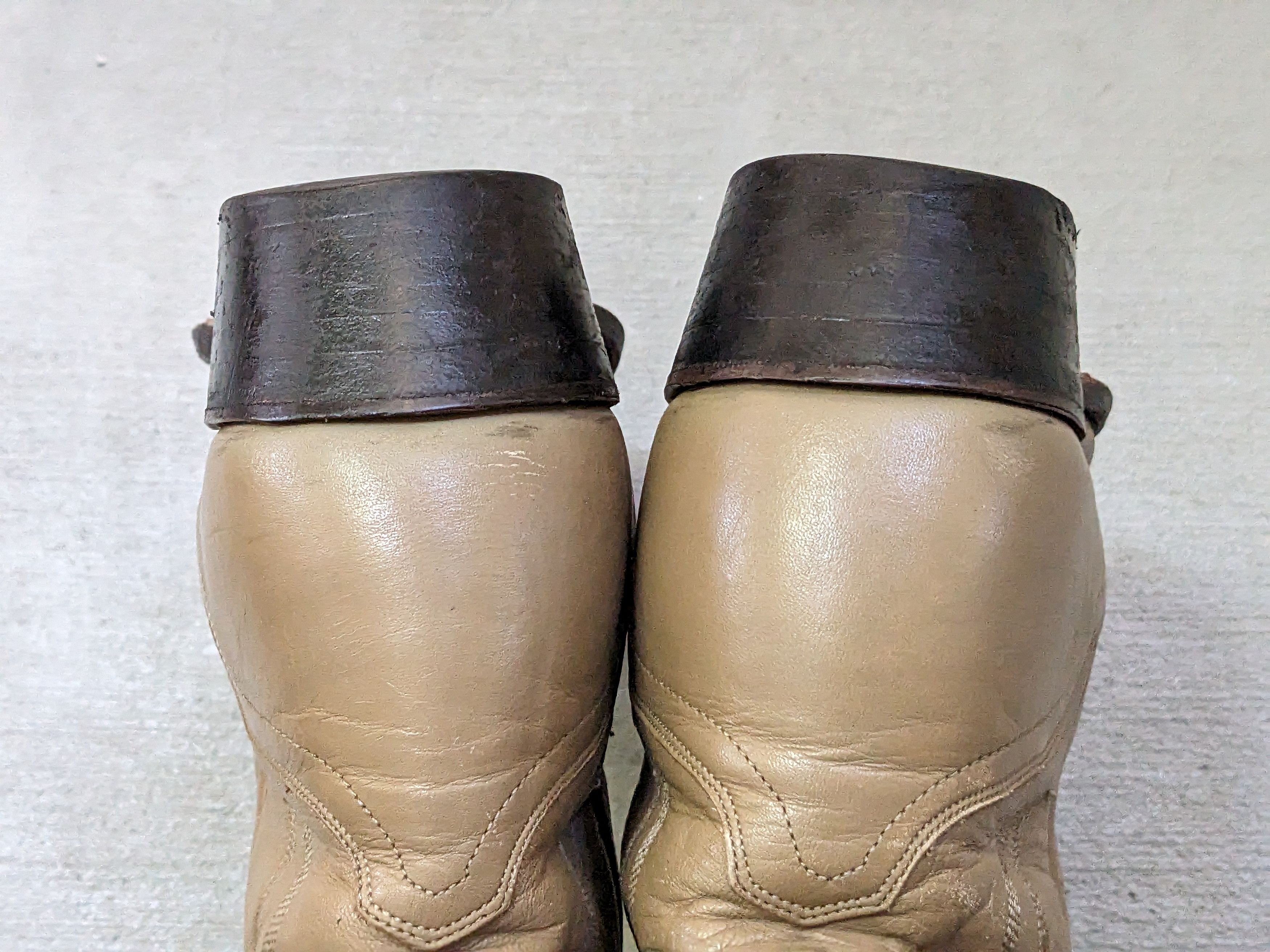 Genuine Leather El Dorado Cowboy Boots Taupe Leather 9 Western Botas Size US 9 / EU 42 - 13 Thumbnail