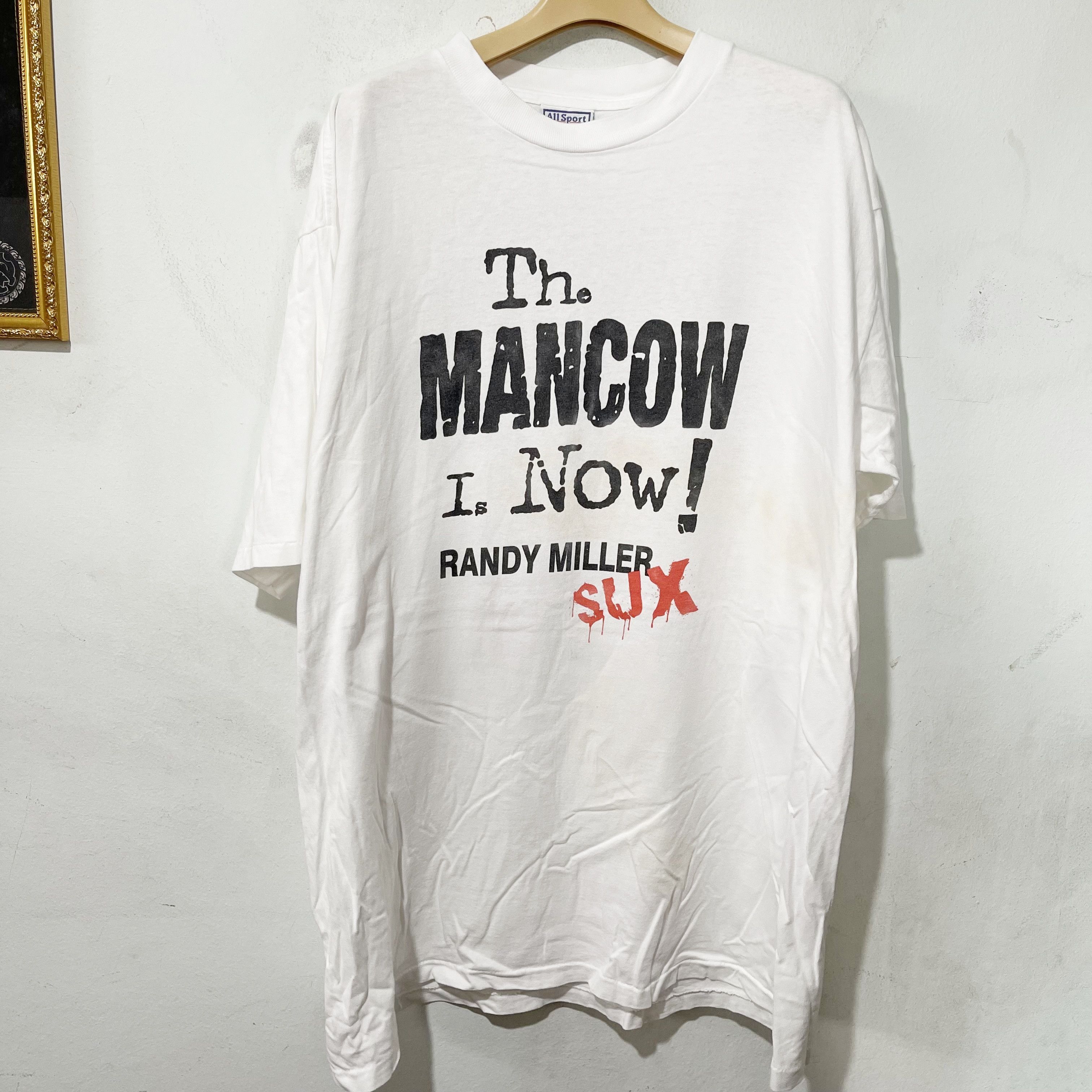Vintage Vintage 90s Mancow “Randy Miller Sux” Radio Show T-Shirt Size US XL / EU 56 / 4 - 1 Thumbnail