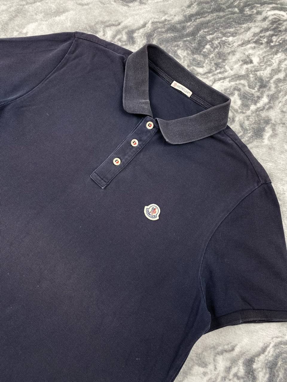 Moncler Moncler Maglia Polo Manica Corta Shirt Men Size XL Blue Size US XL / EU 56 / 4 - 4 Thumbnail