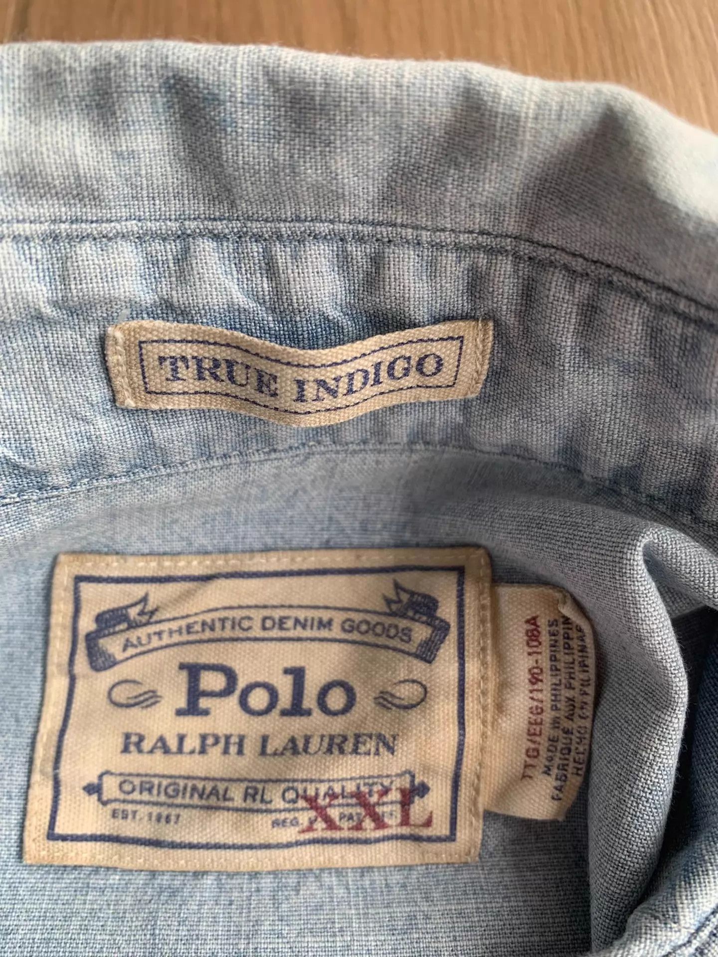 Polo Ralph Lauren Polo Ralph Lauren Vintage Washed Denim Shirt XXL Size US XXL / EU 58 / 5 - 3 Thumbnail