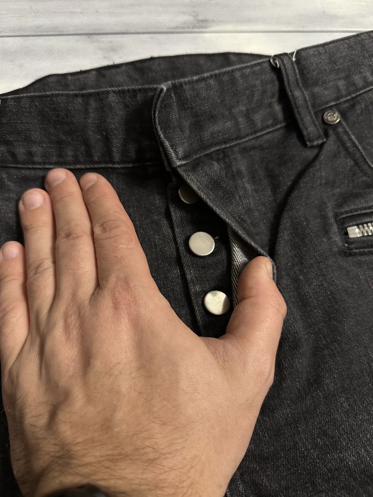 Balmain Rare Luxury Balmain Moto Biker Denim Jeans Made in Japan Size US 32 / EU 48 - 10 Thumbnail