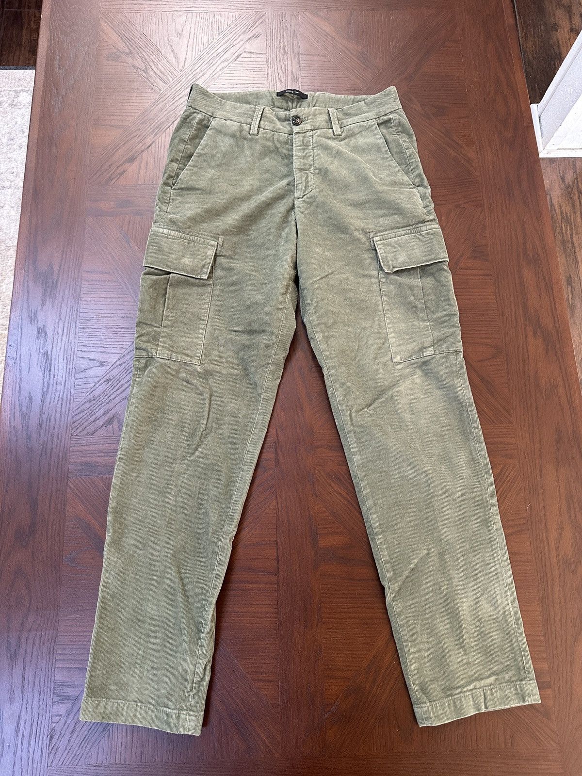 Other Briglia 1949 Easy Fit Cargo Corduroy Trousers Military Green Size US 29 - 1 Thumbnail