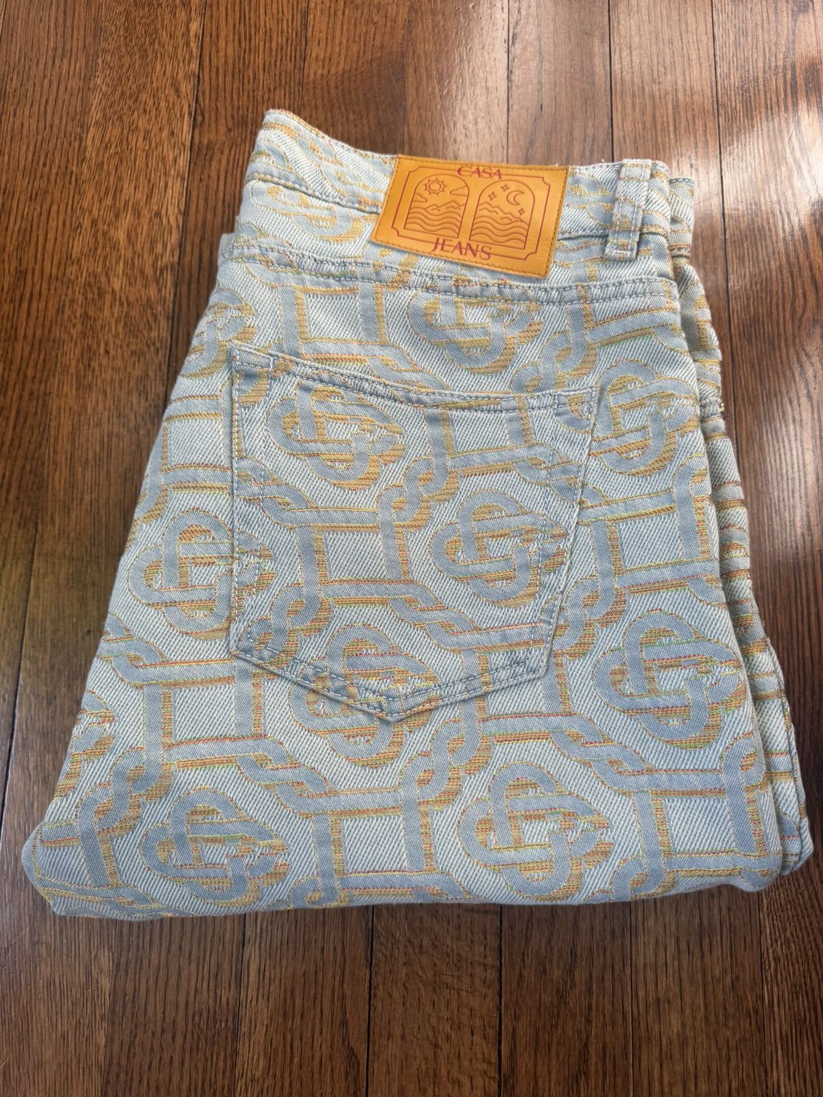 Casablanca Casablanca Monogram Print Denim Jeans Size US 32 / EU 48 - 8 Thumbnail