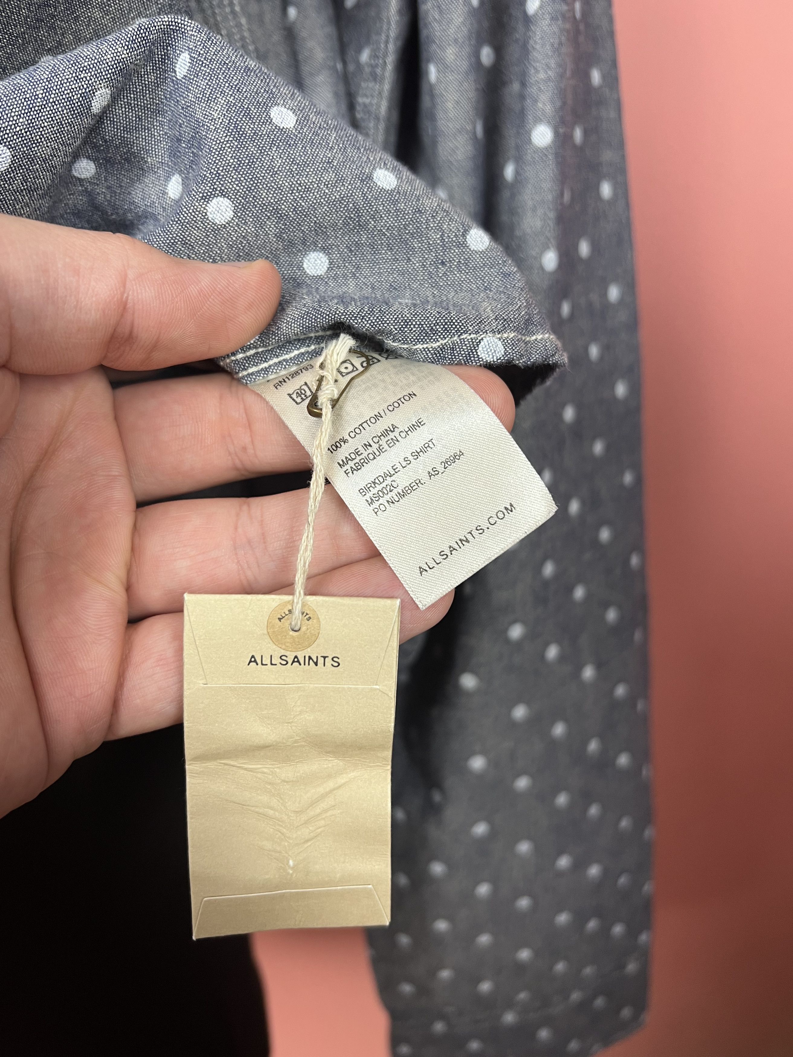Allsaints Allsaints shirt blue streetwear casual Size US L / EU 52-54 / 3 - 6 Thumbnail