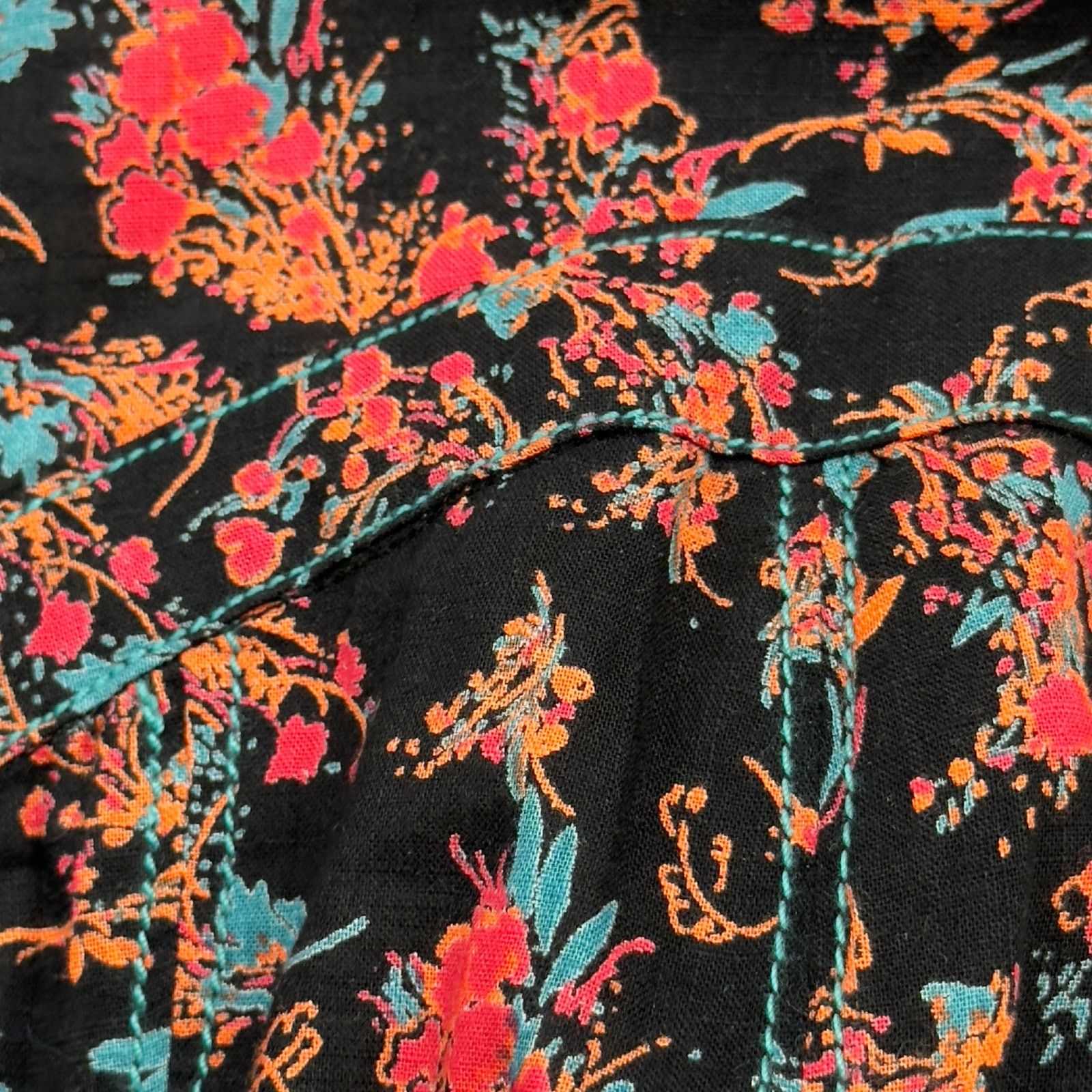 Free People Free People XMonica Crop Top Black Red Floral Open Back NWT Size XS / US 0-2 / IT 36-38 - 8 Thumbnail