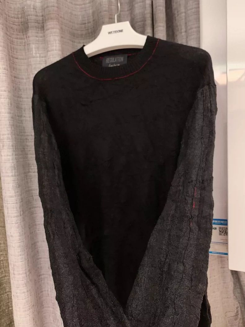 Yohji Yamamoto Yohji Yamamoto Pleated Knit Cardigan sweater Size US L / EU 52-54 / 3 - 3 Thumbnail