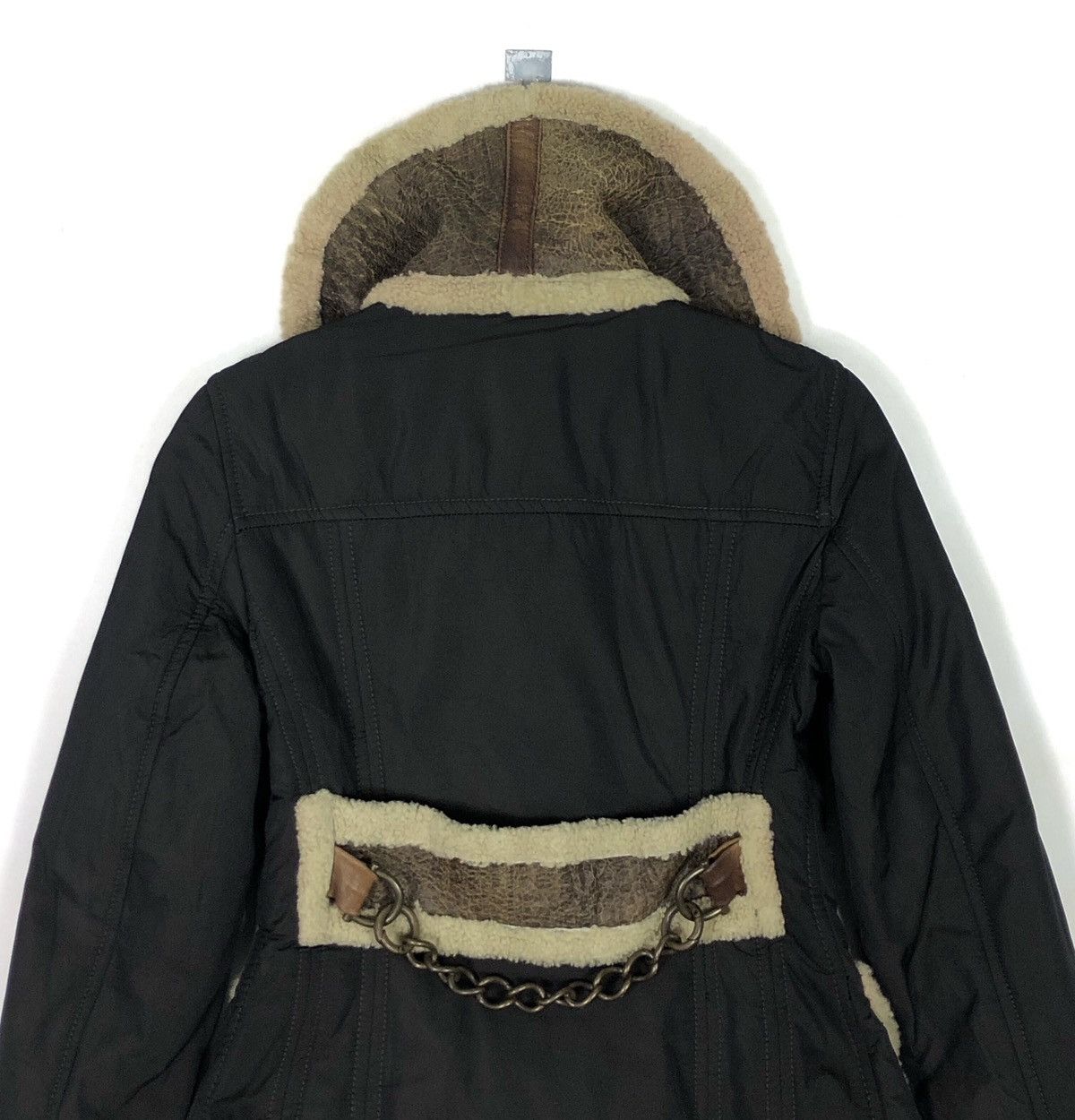 Blackstock & Weber MADE IN ITALY WEBER PATCHWORK SHEEPSKIN SHEARLING JACKET Size XXS / US 00 / IT 34 - 16 Thumbnail