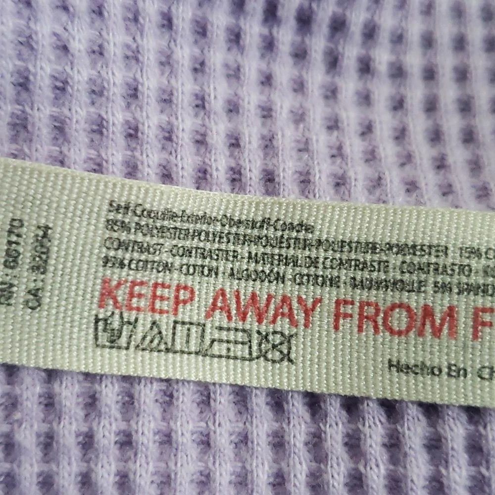 Free People CT1964 Free People Lavender Waffle Pattern Sweat Shirt XS Size XXS / US 00 / IT 34 - 8 Thumbnail
