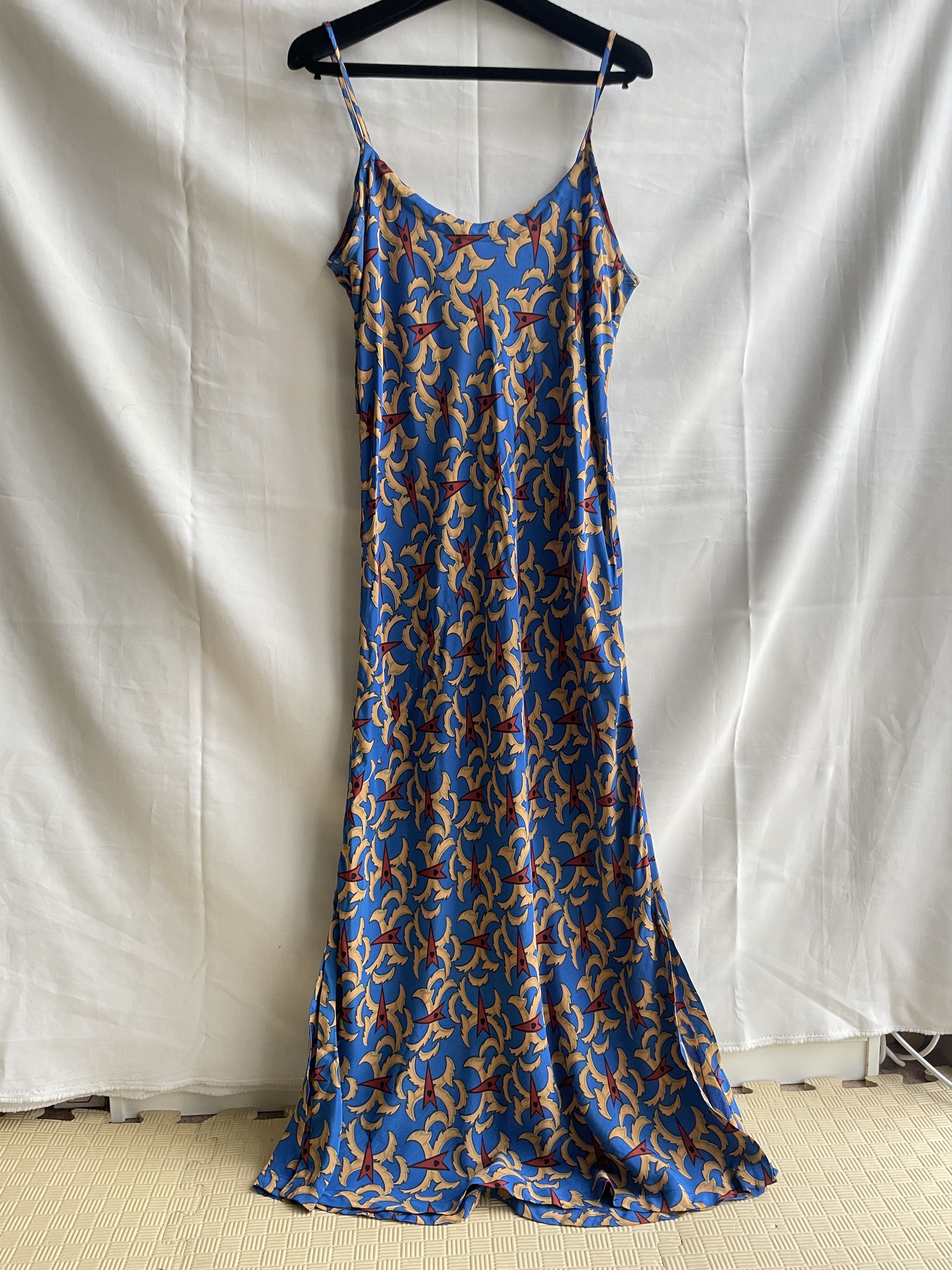 Vintage Paula & Mopitz Ibiza Loewe VTG 70s Silk Maxi Slip Dress Size M / US 6-8 / IT 42-44 - 1 Thumbnail