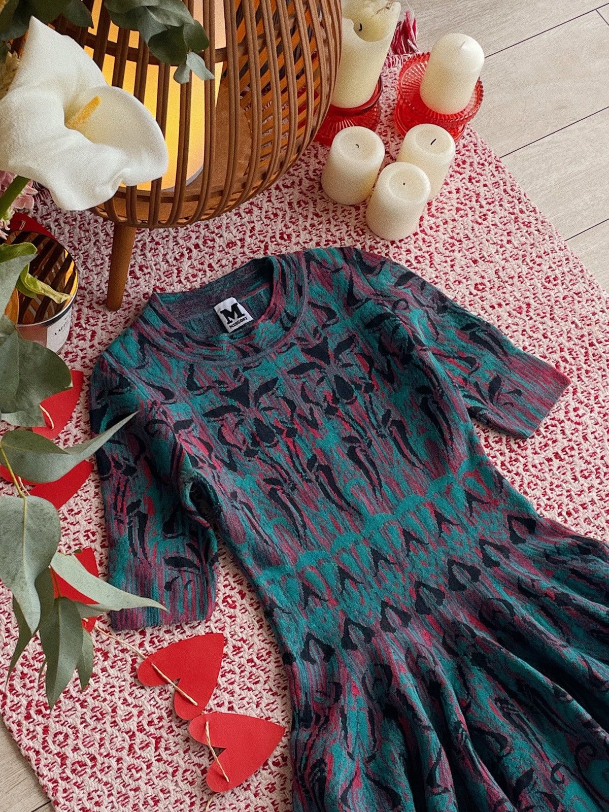 Missoni Missoni Blue Abstract Knit Dress Size M / US 6-8 / IT 42-44 - 3 Thumbnail