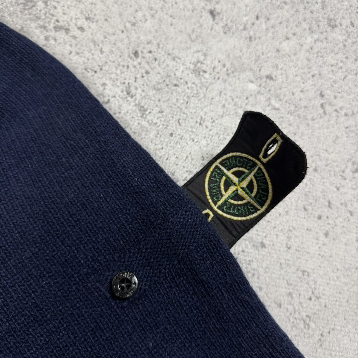 Stone Island Stone Island Knitted Wool Full Zip Hoodie Navy Blue Size US L / EU 52-54 / 3 - 8 Thumbnail