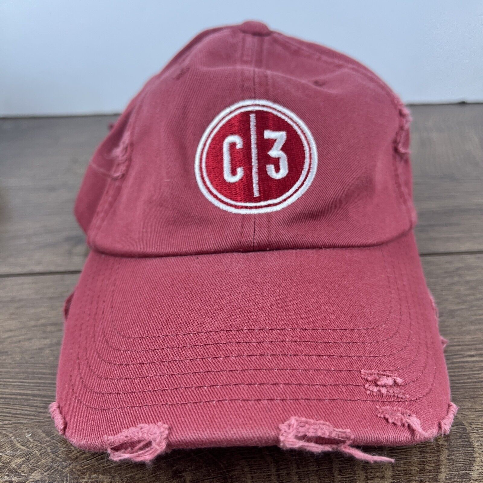 Other C3 Hat C3 Red Hat Adjustable Adult Size Hat Red Cap Size ONE SIZE - 2 Thumbnail
