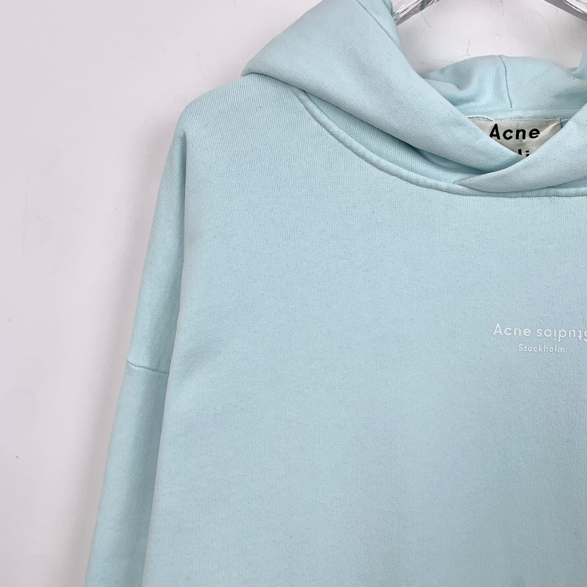 Acne Studios Acne Studios Sky Blue Cotton Hoodie S Long Sleeve Pullover K Size S / US 4 / IT 40 - 9 Thumbnail