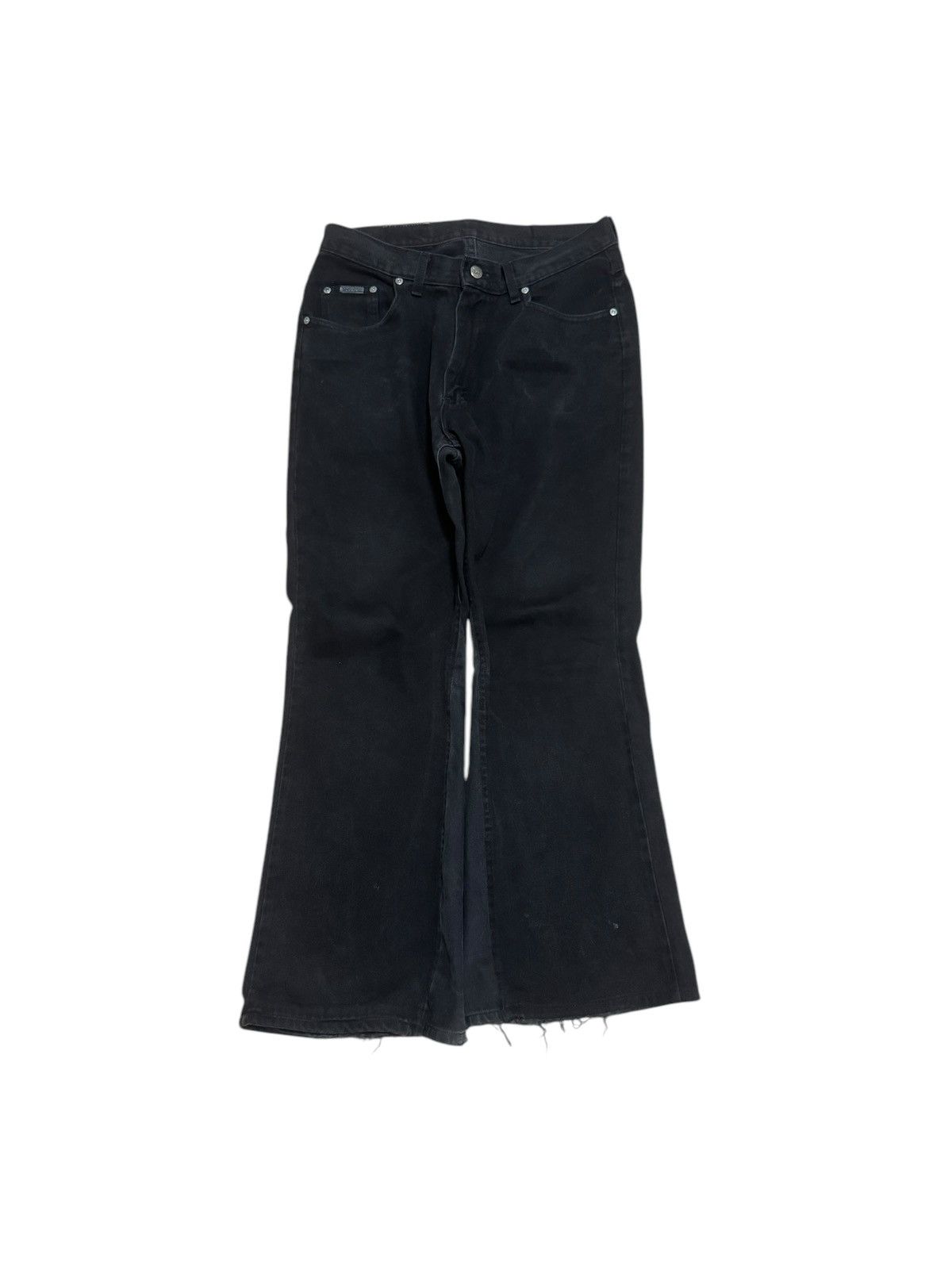 Other × Vintage Wide Leg Flared Black Denim Size US 32 / EU 48 - 1 Thumbnail