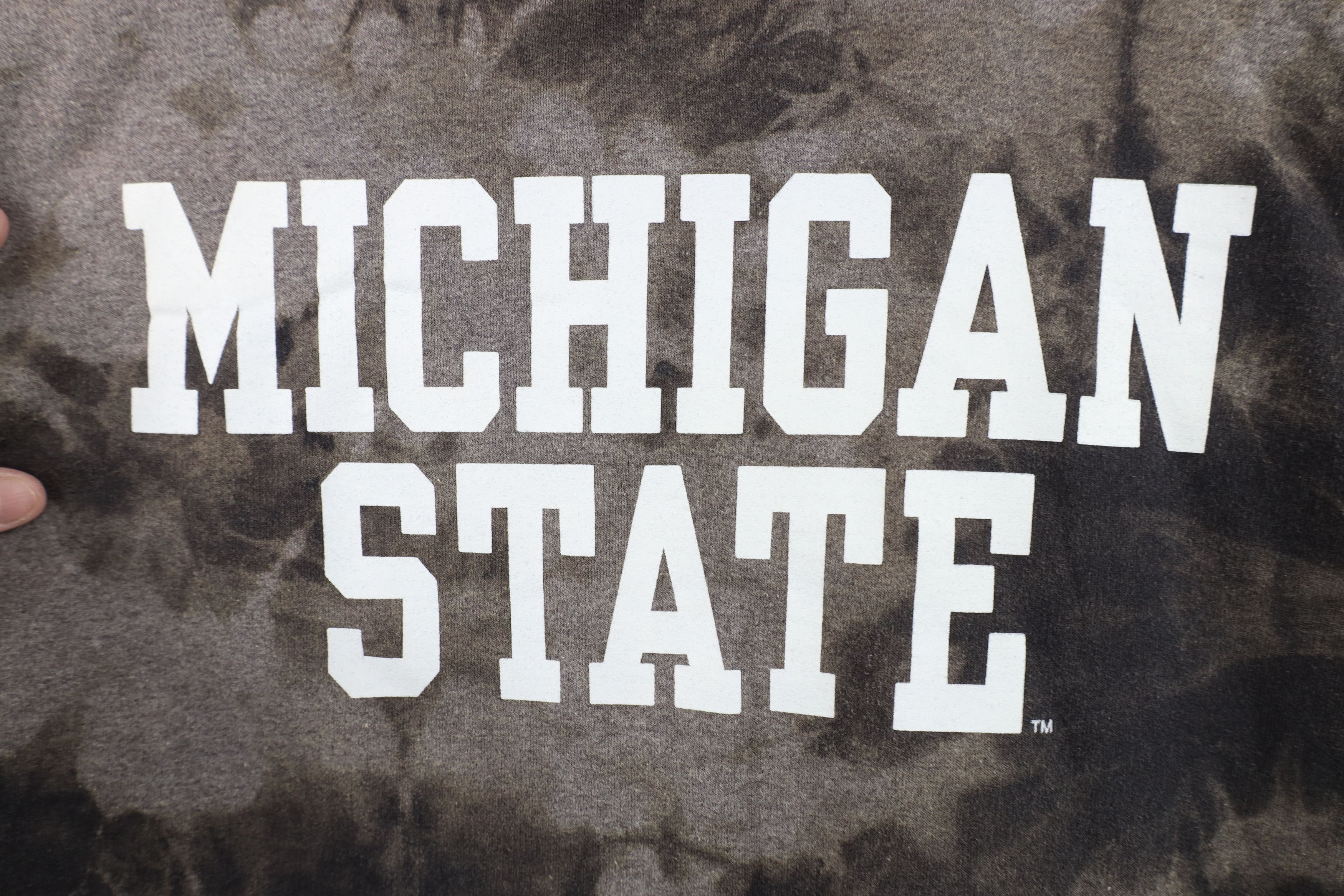 Vintage Vintage 90s Spell Out Michigan State University Hoodie Black Size US S / EU 44-46 / 1 - 4 Thumbnail