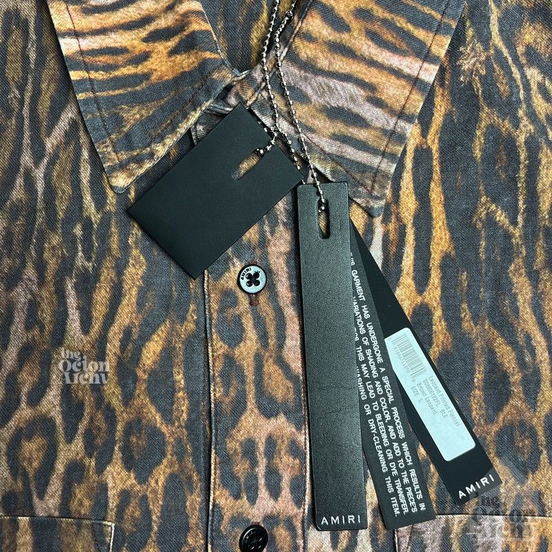 Amiri Amiri Distressed Leopard Printed Flannel Shirt Brand New Size US L / EU 52-54 / 3 - 6 Thumbnail